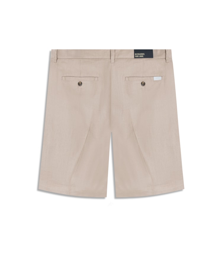 Bermuda  Puro Linho Long  Liso Sandy