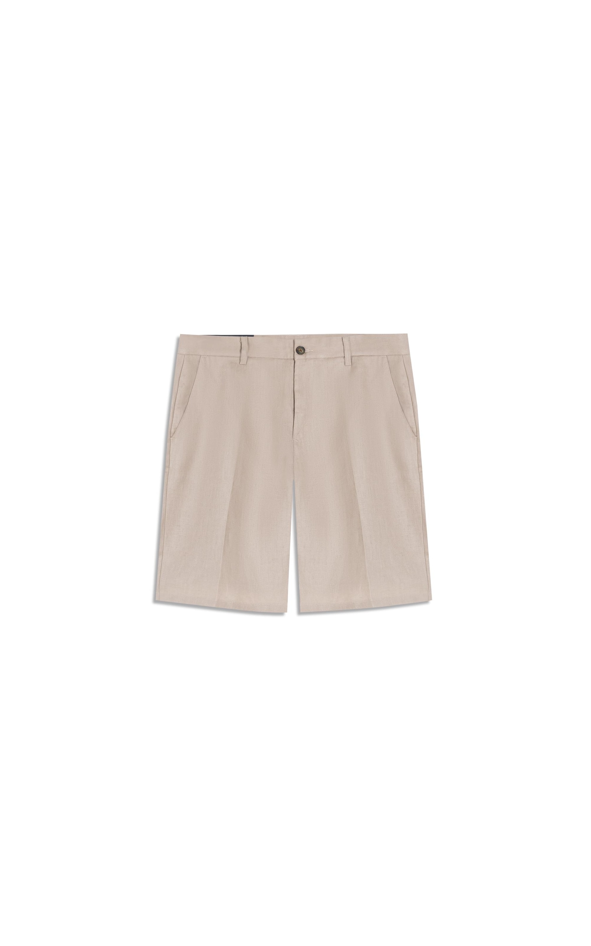 Bermuda  Puro Linho Long  Liso Sandy