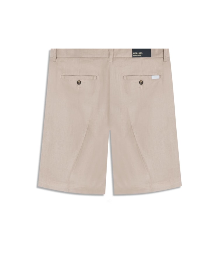 Bermuda  Puro Linho Long  Liso Sandy
