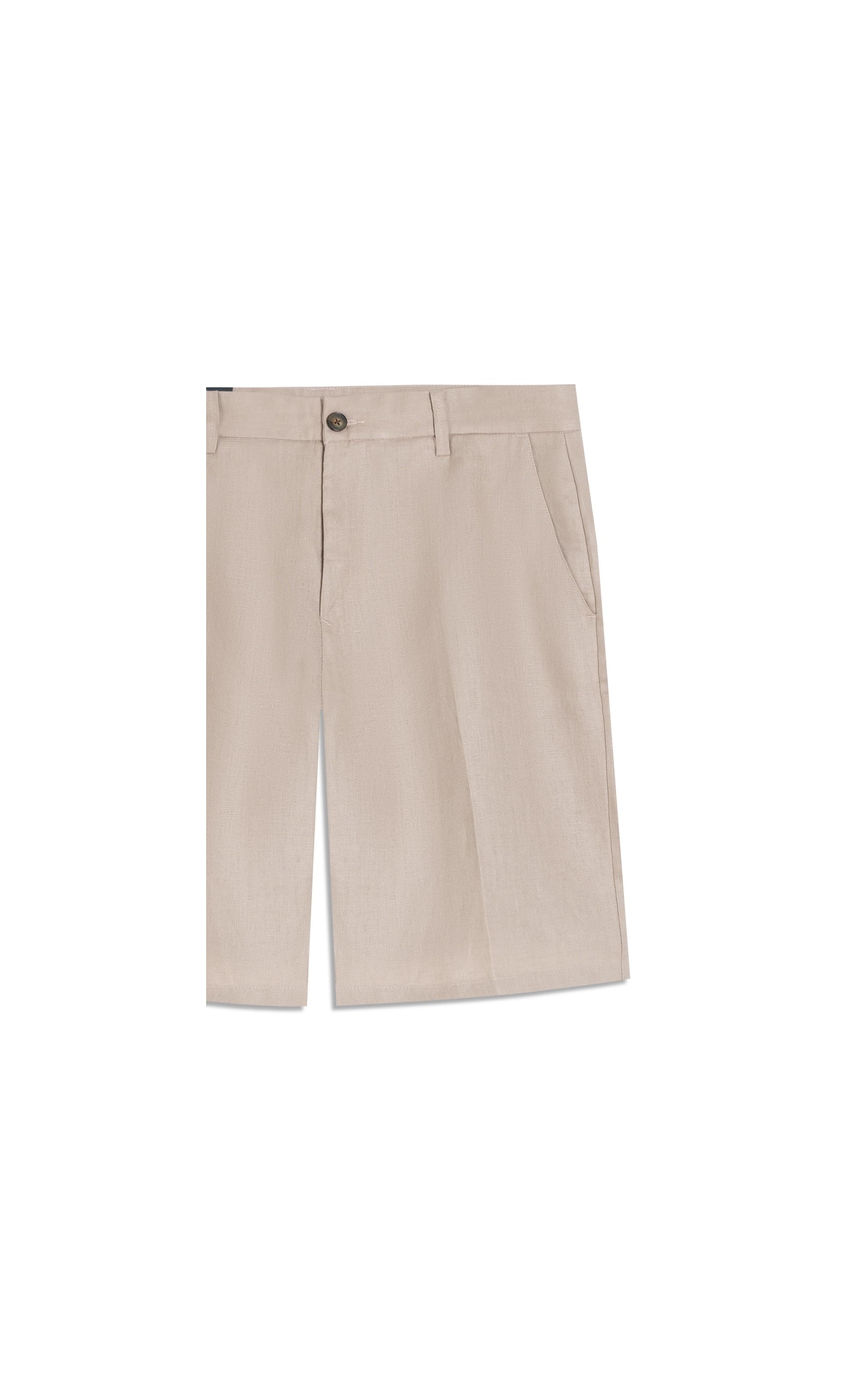 Bermuda  Puro Linho Long  Liso Sandy