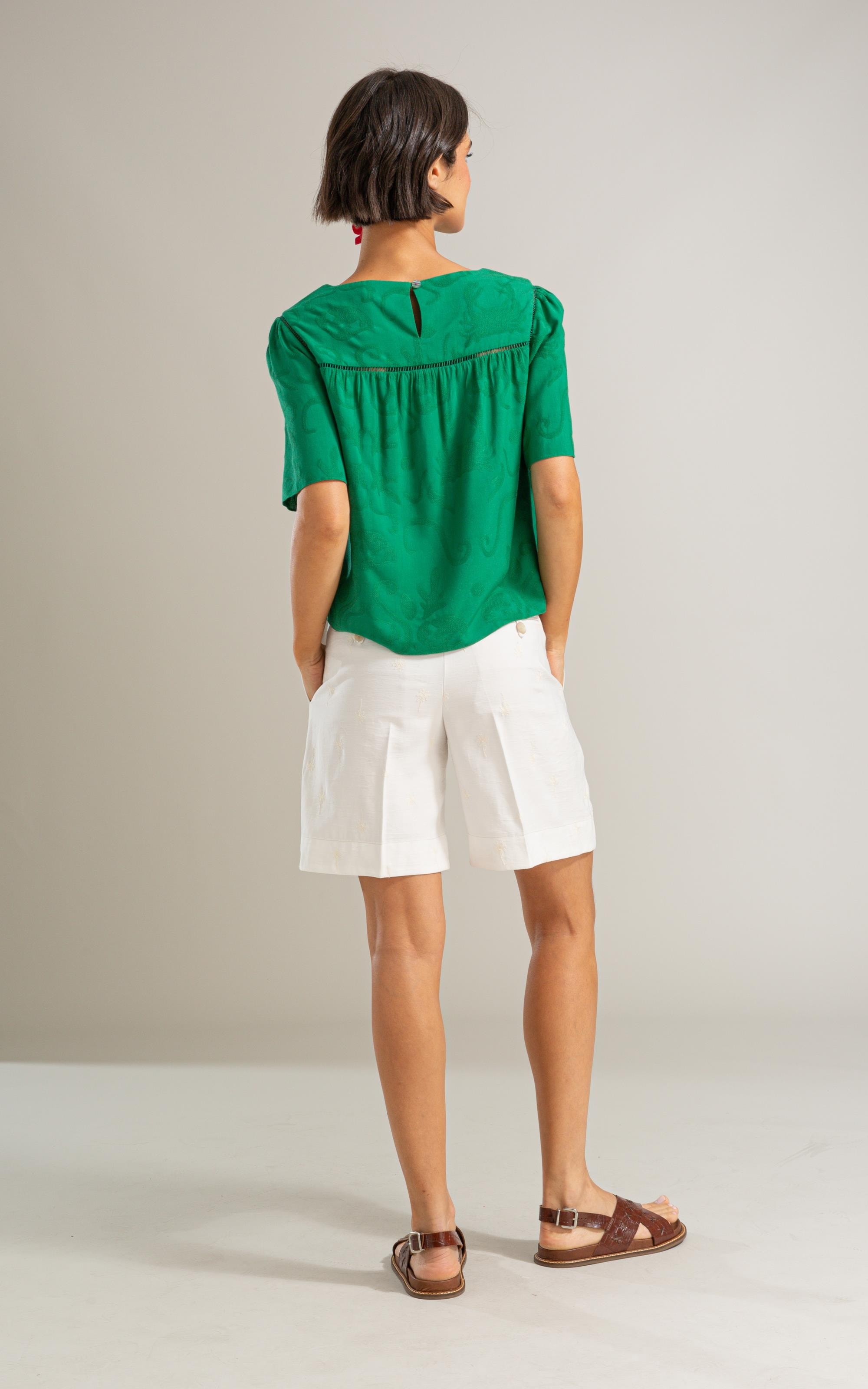 Bermuda Stone Alfaiataria Branco