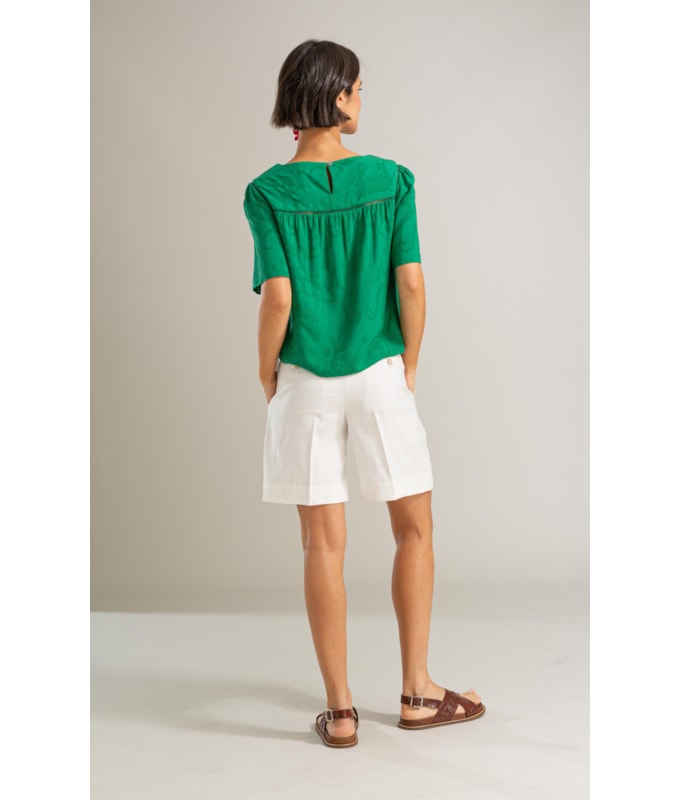 Bermuda Stone Alfaiataria Branco