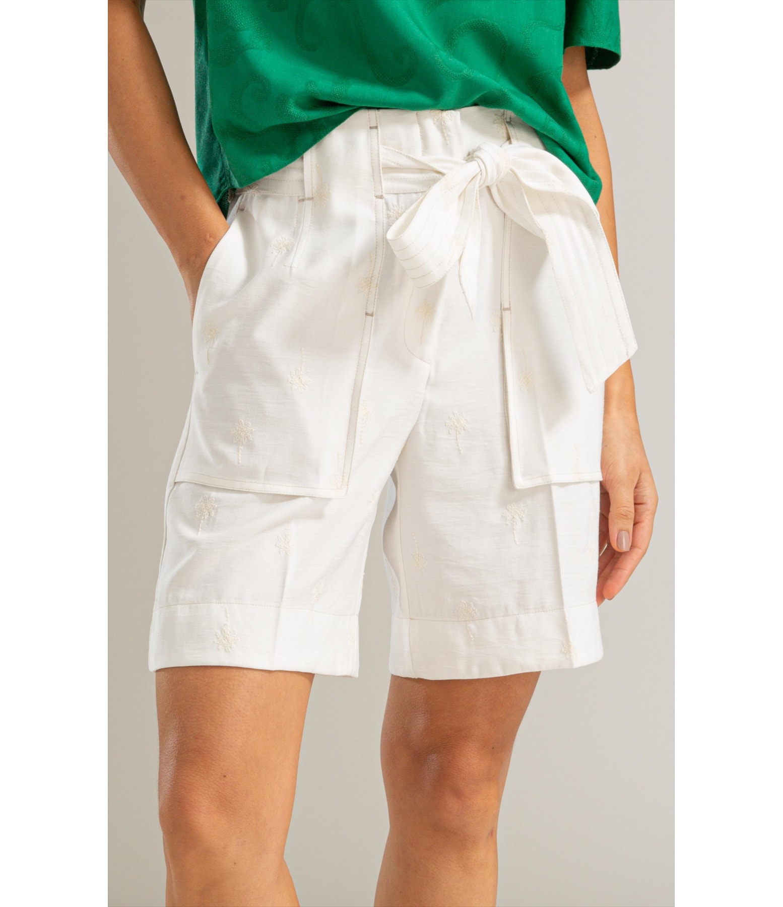 Bermuda Stone Alfaiataria Branco