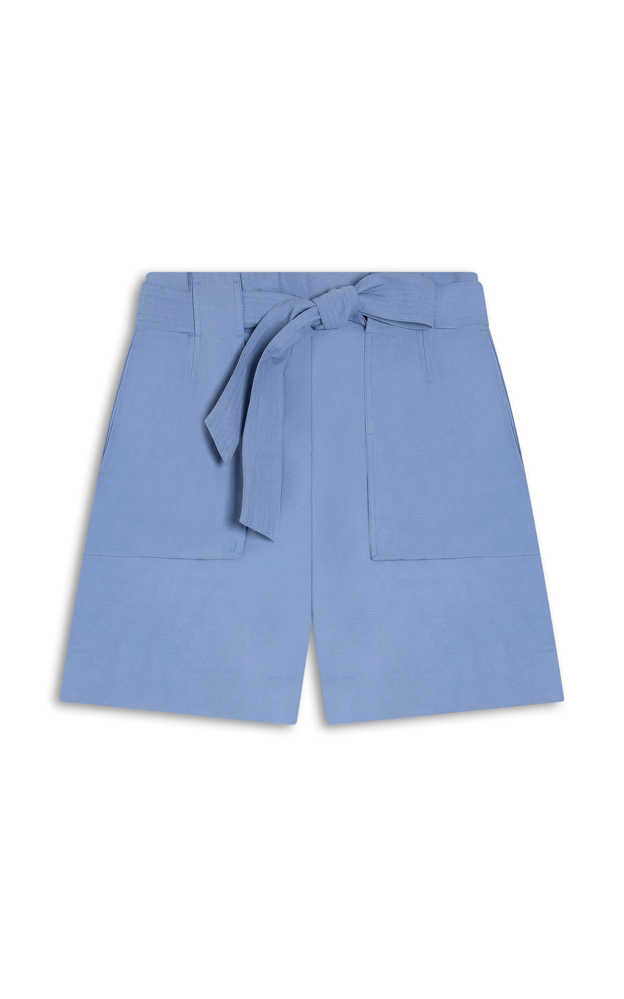 Bermuda Stone Linho Blend Azul Seco
