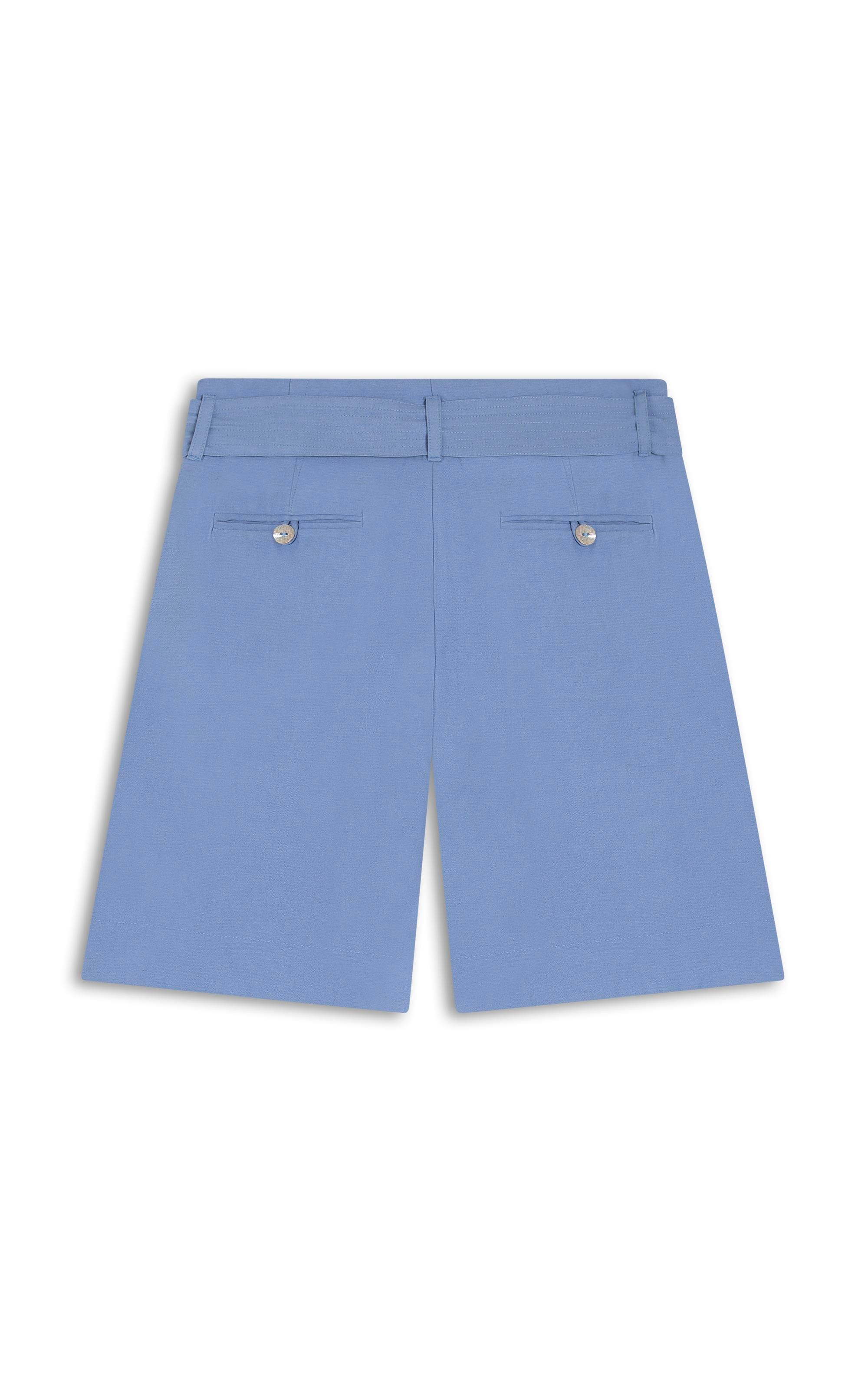 Bermuda Stone Linho Blend Azul Seco