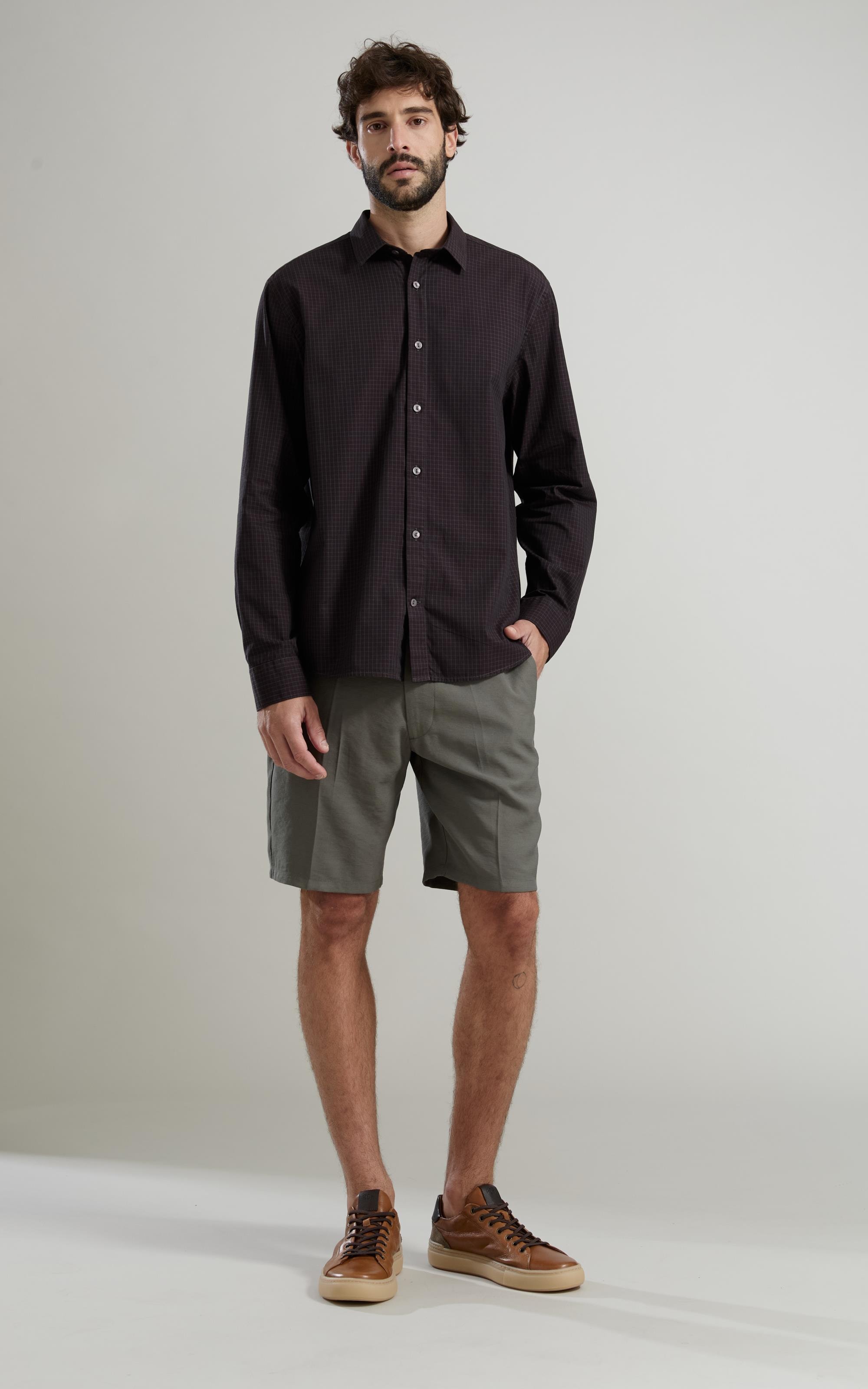 Bermuda Texture Washed Arena Verde Oliva