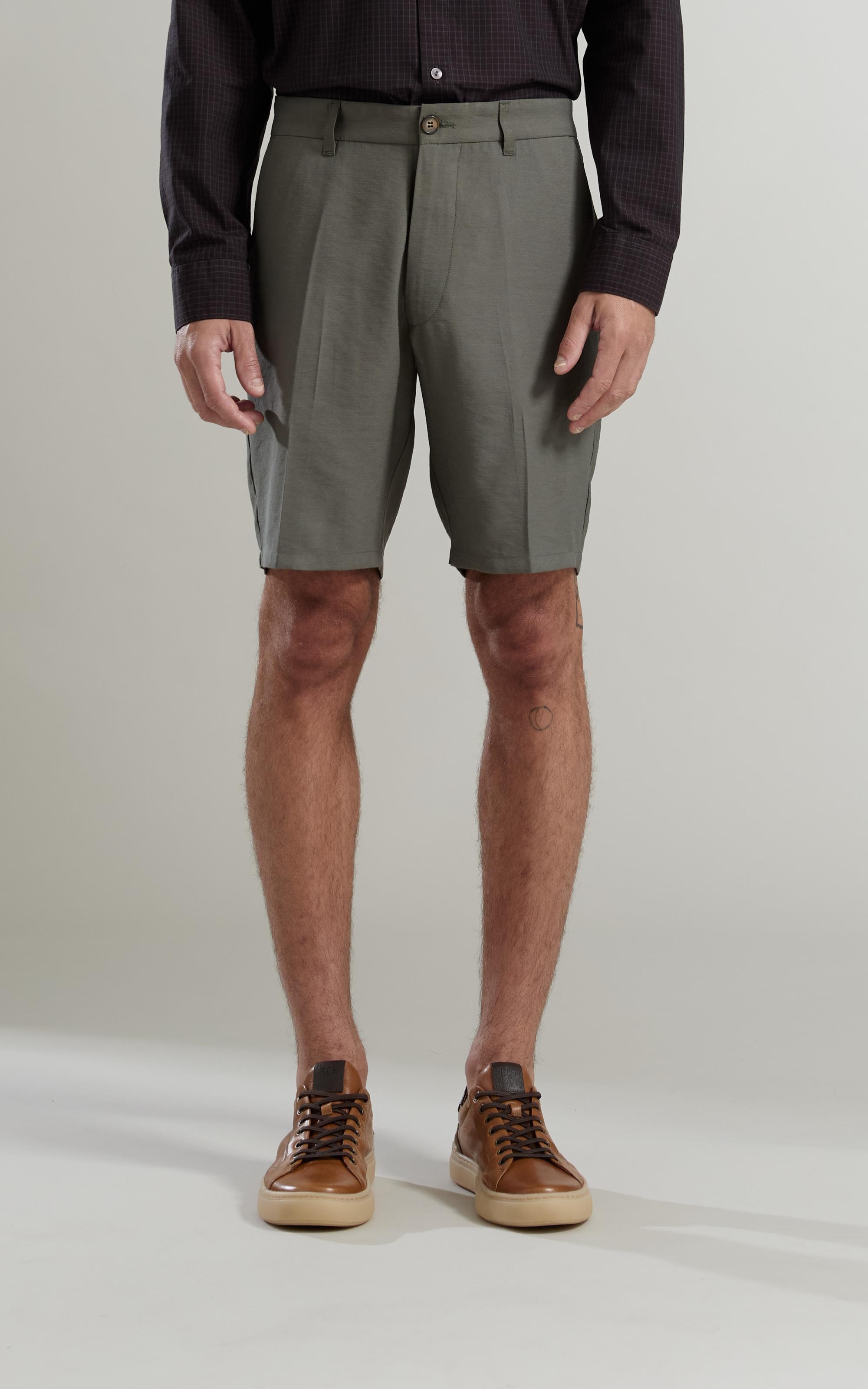 Bermuda Texture Washed Arena Verde Oliva