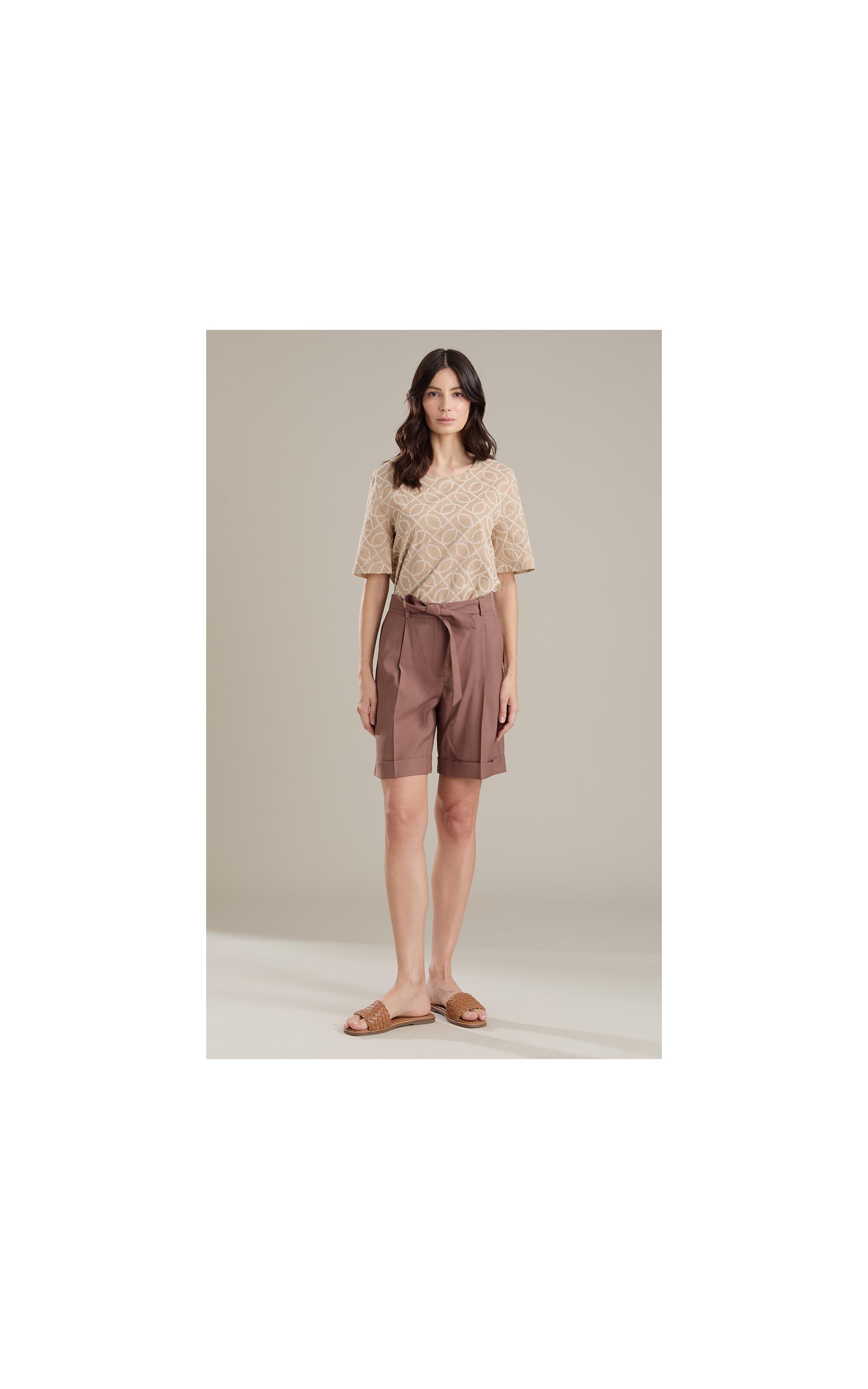 Bermuda Vega Alfaiataria Marrom