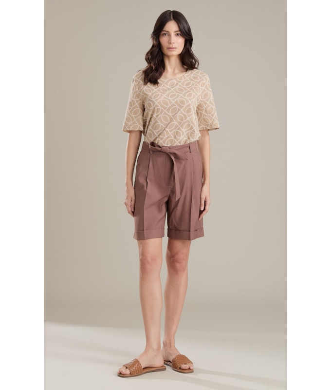 Bermuda Vega Alfaiataria Marrom