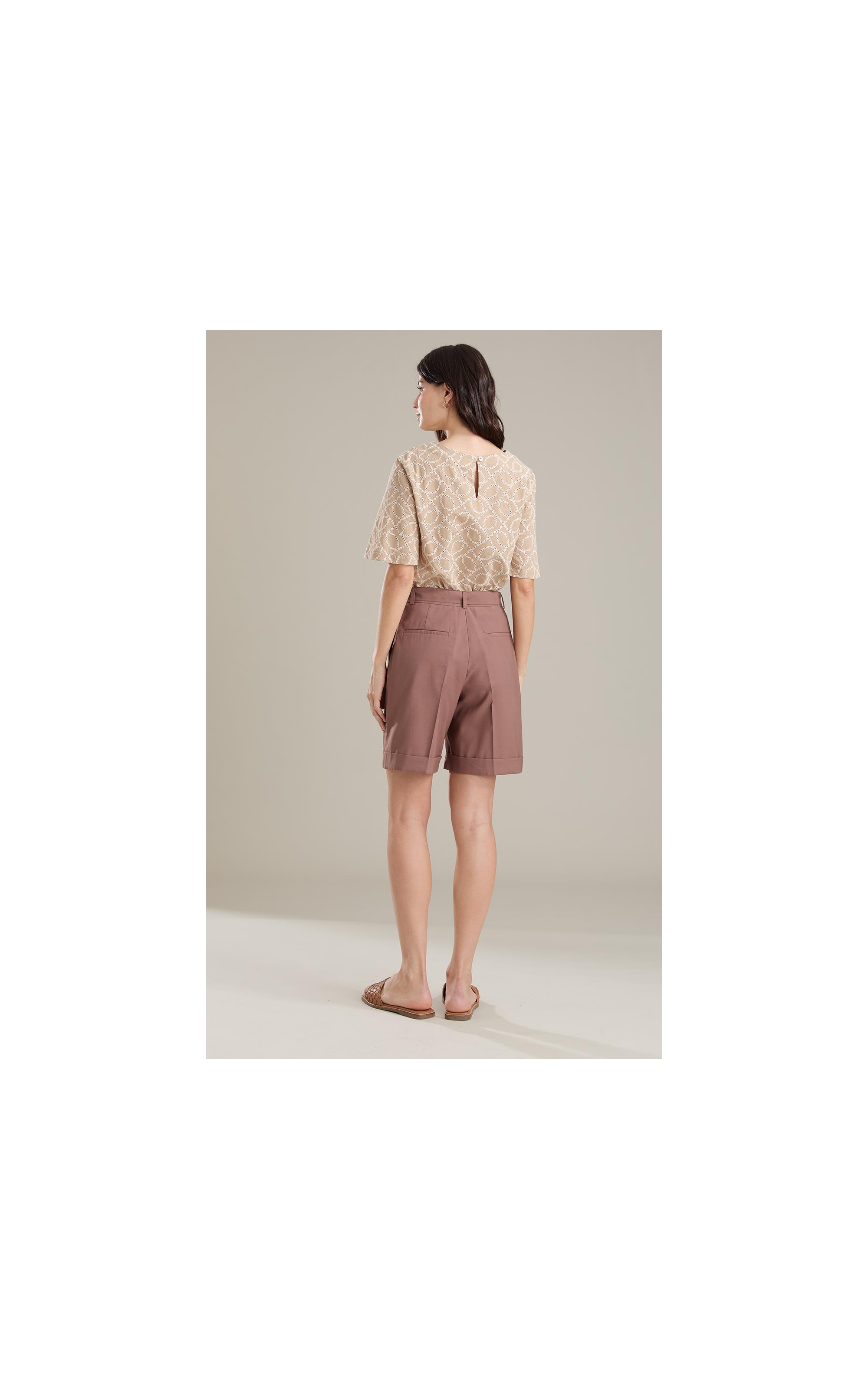 Bermuda Vega Alfaiataria Marrom