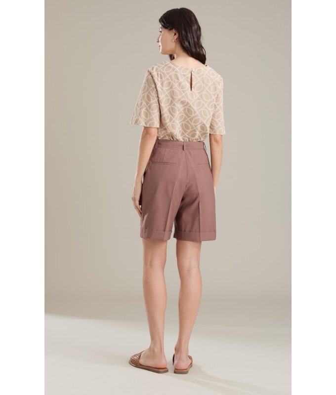 Bermuda Vega Alfaiataria Marrom