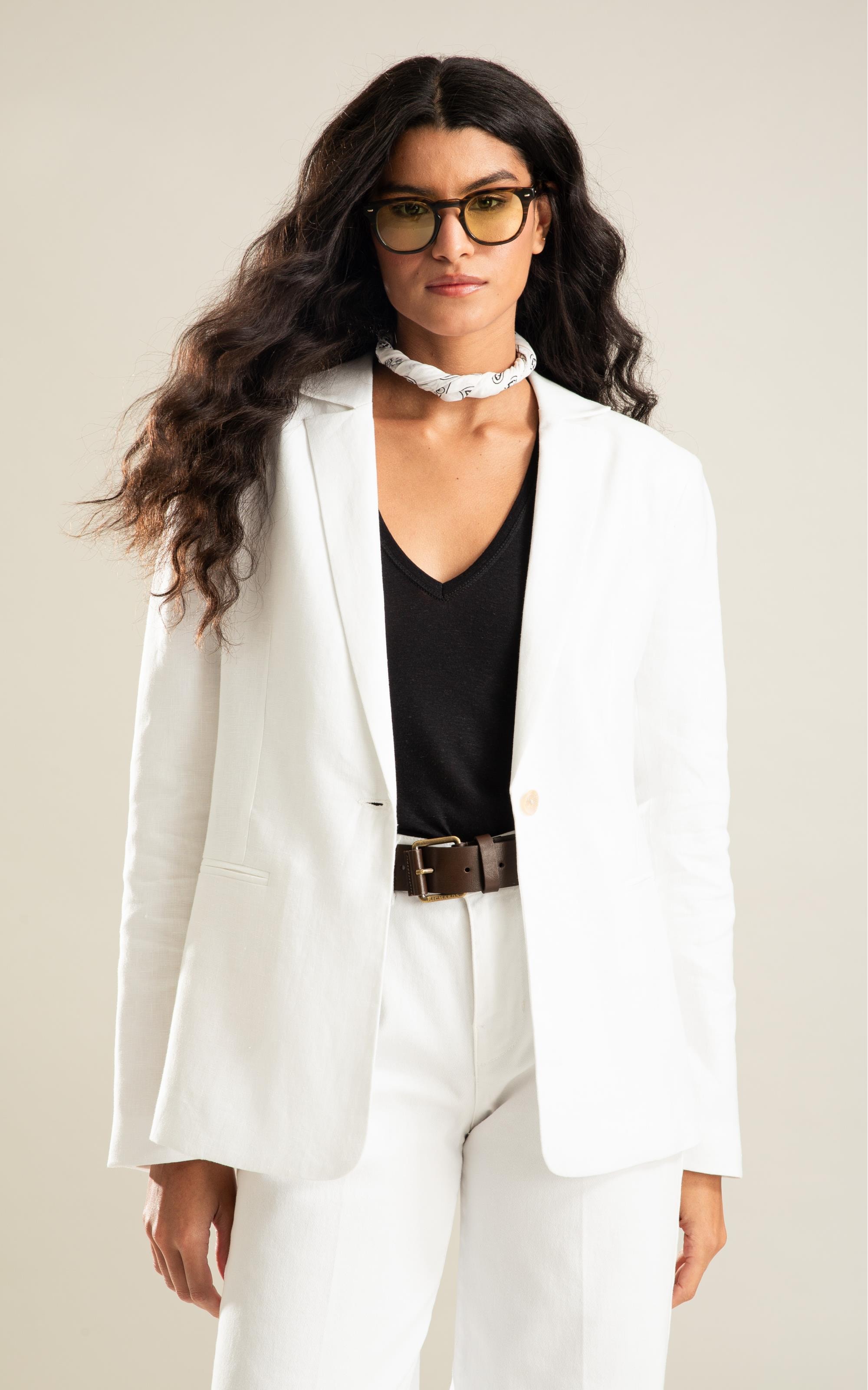 Blazer Felix Puro Linho Branco