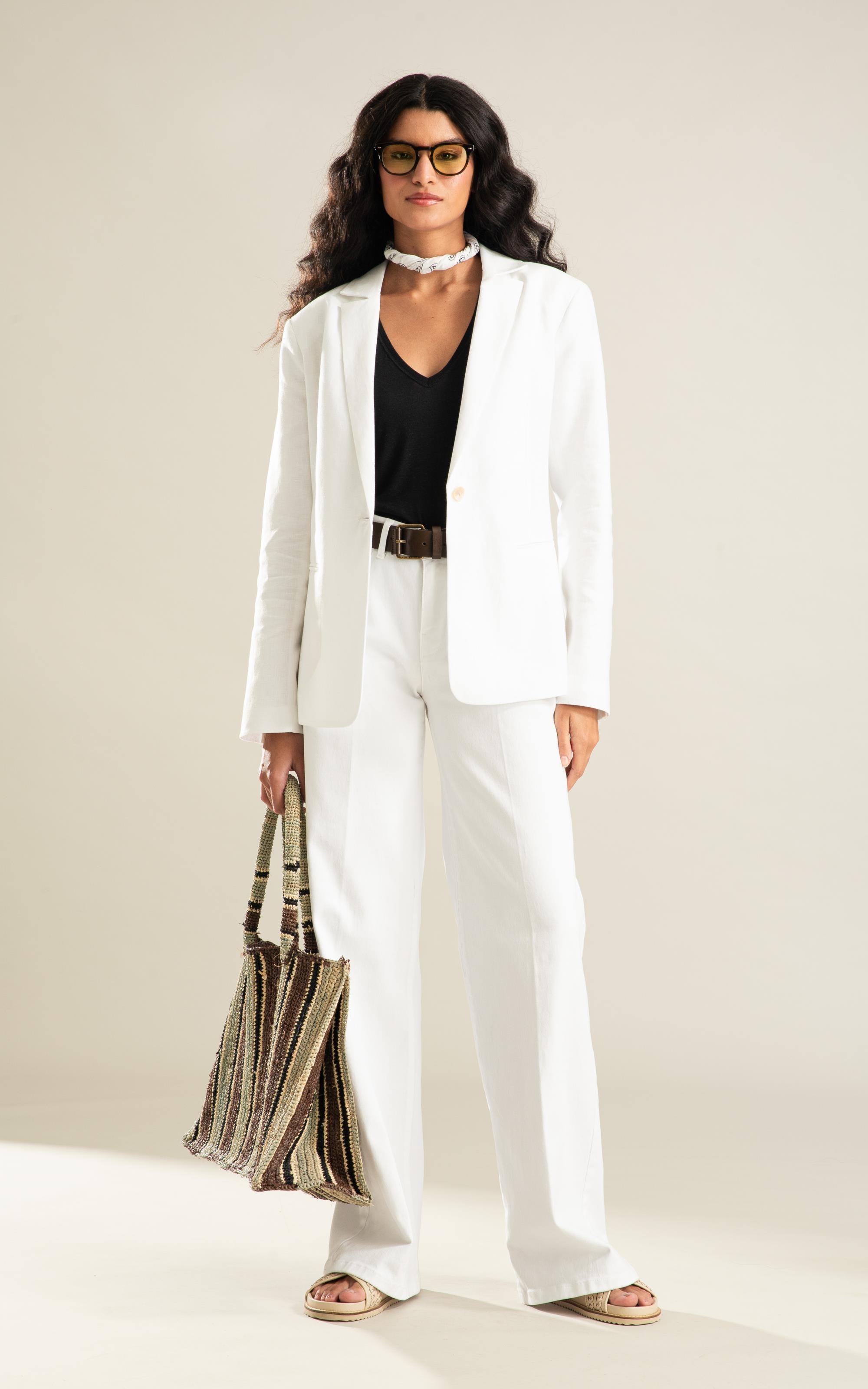 Blazer Felix Puro Linho Branco
