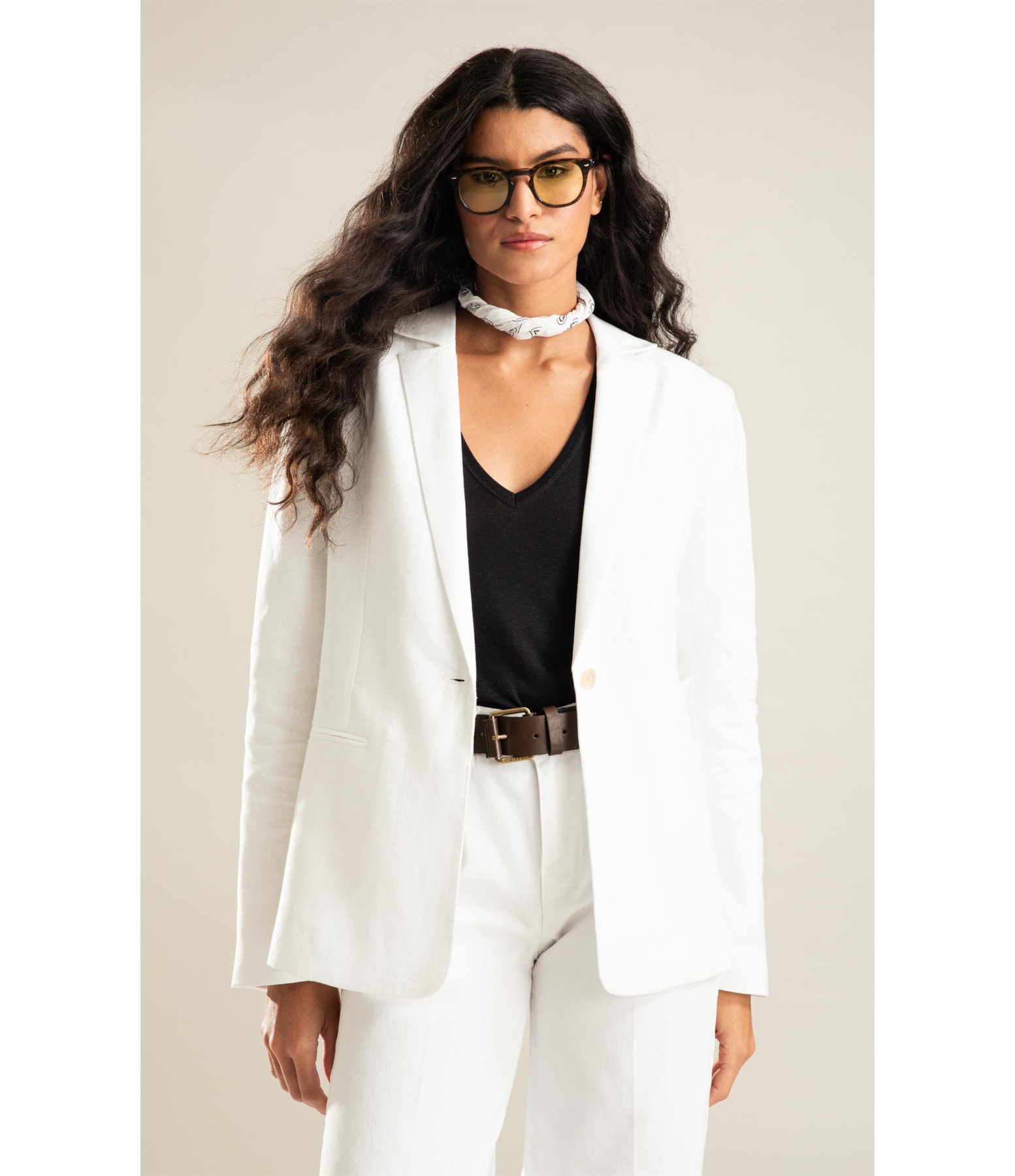 Blazer Felix Puro Linho Branco