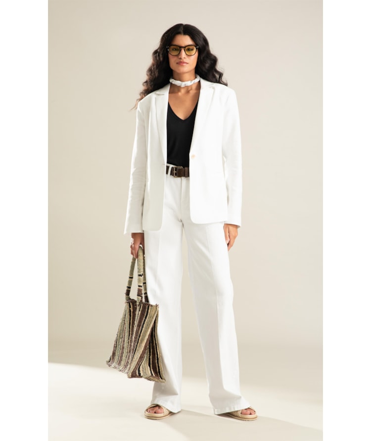 Blazer Felix Puro Linho Branco