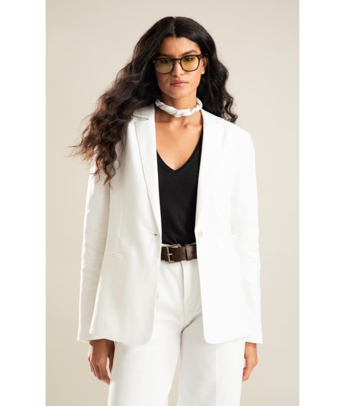 Blazer Felix Puro Linho Branco