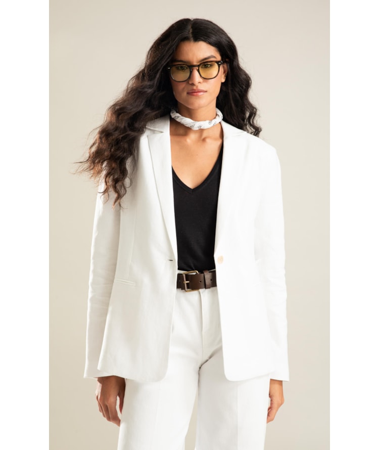 Blazer Felix Puro Linho Branco