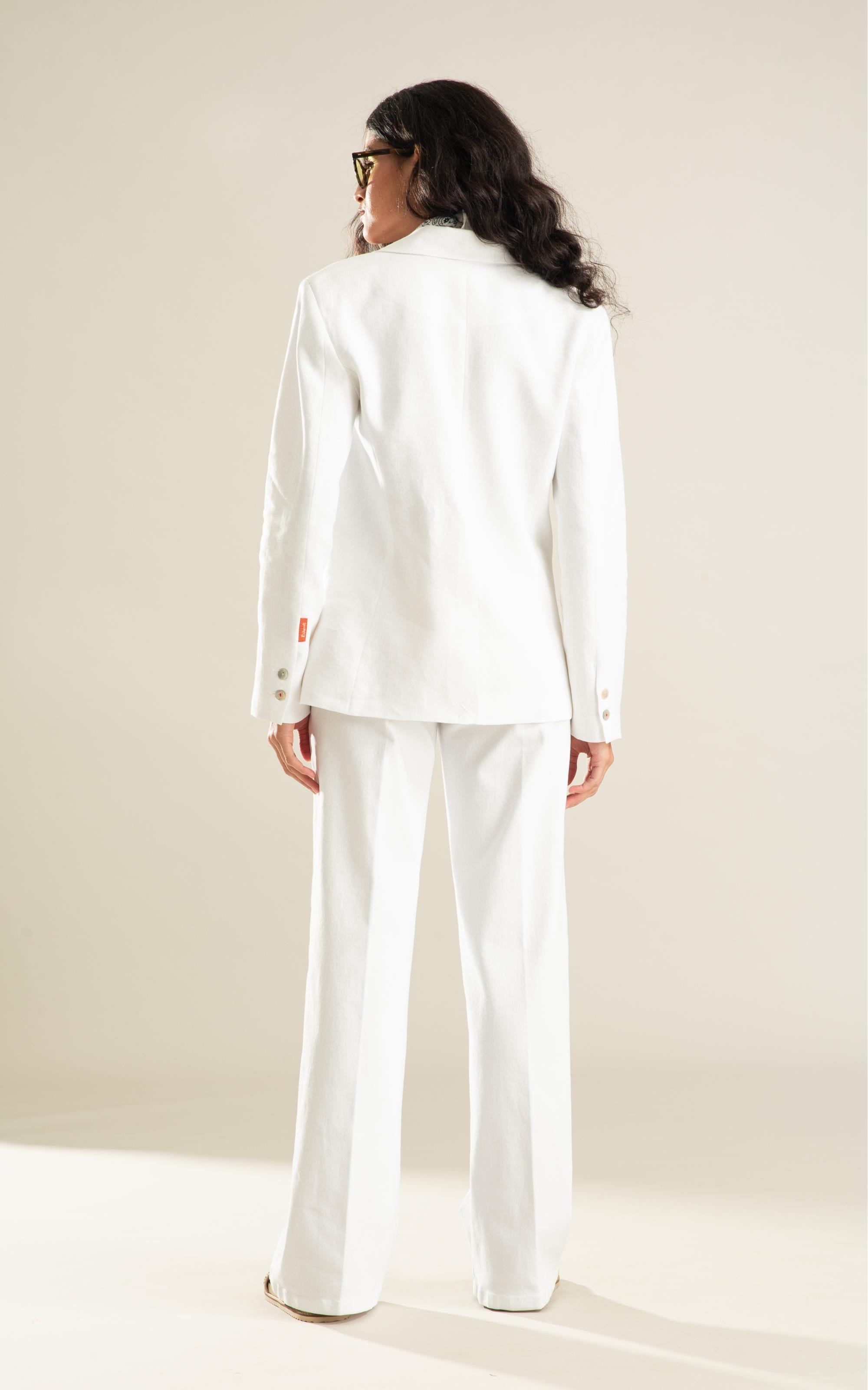 Blazer Felix Puro Linho Branco