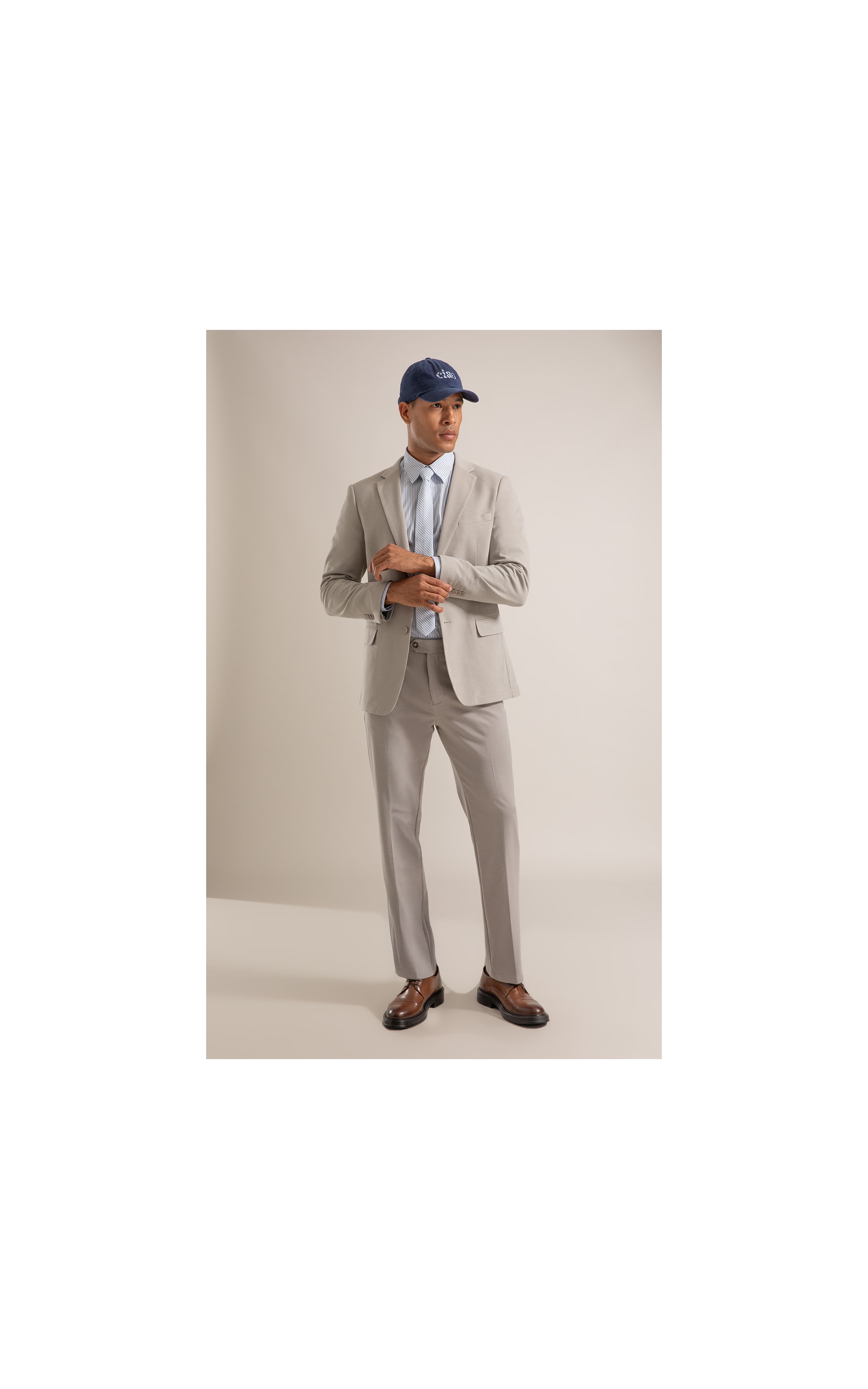 Blazer Interlock Knitted Cinza Claro