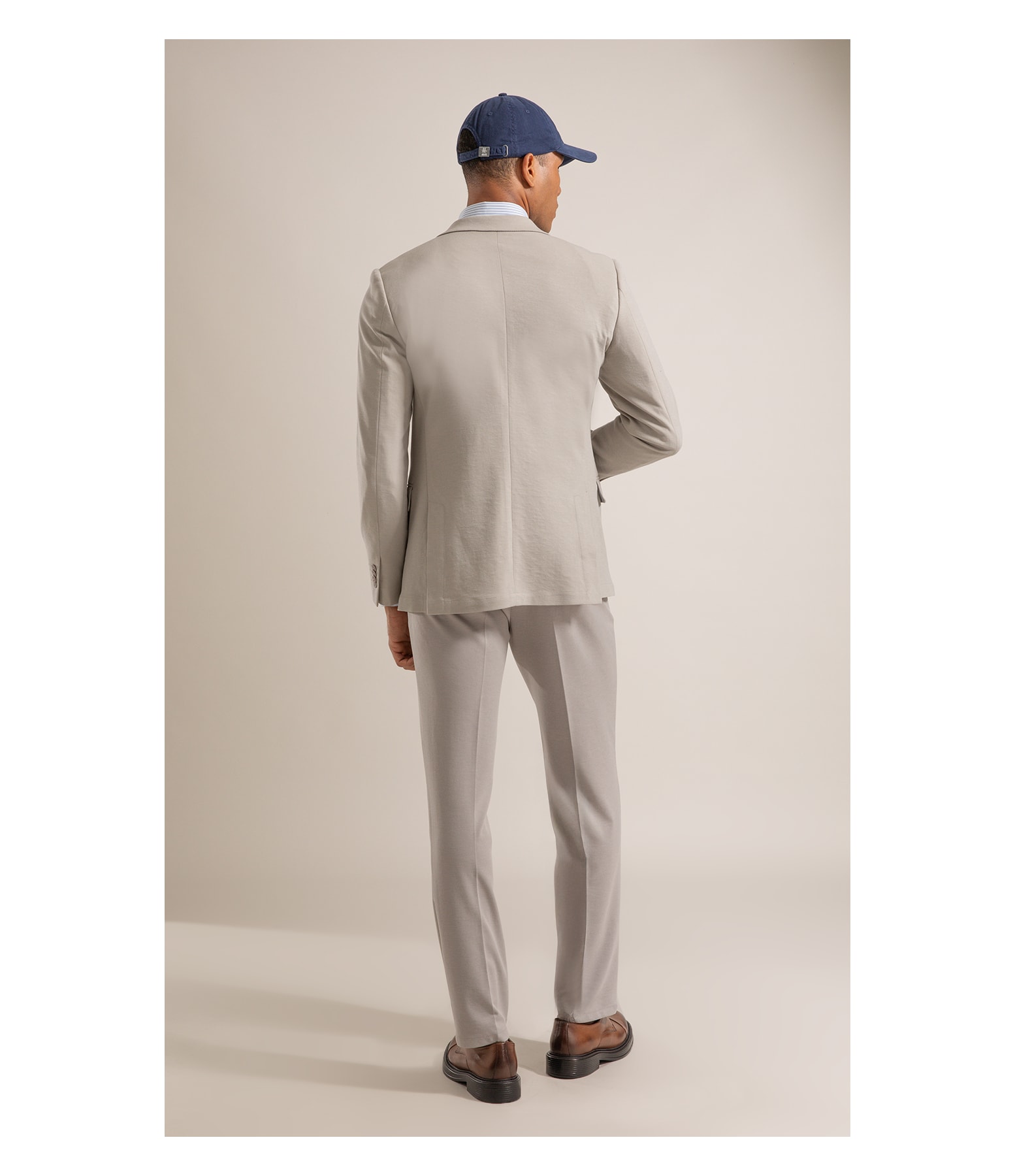 Blazer Interlock Knitted Cinza Claro