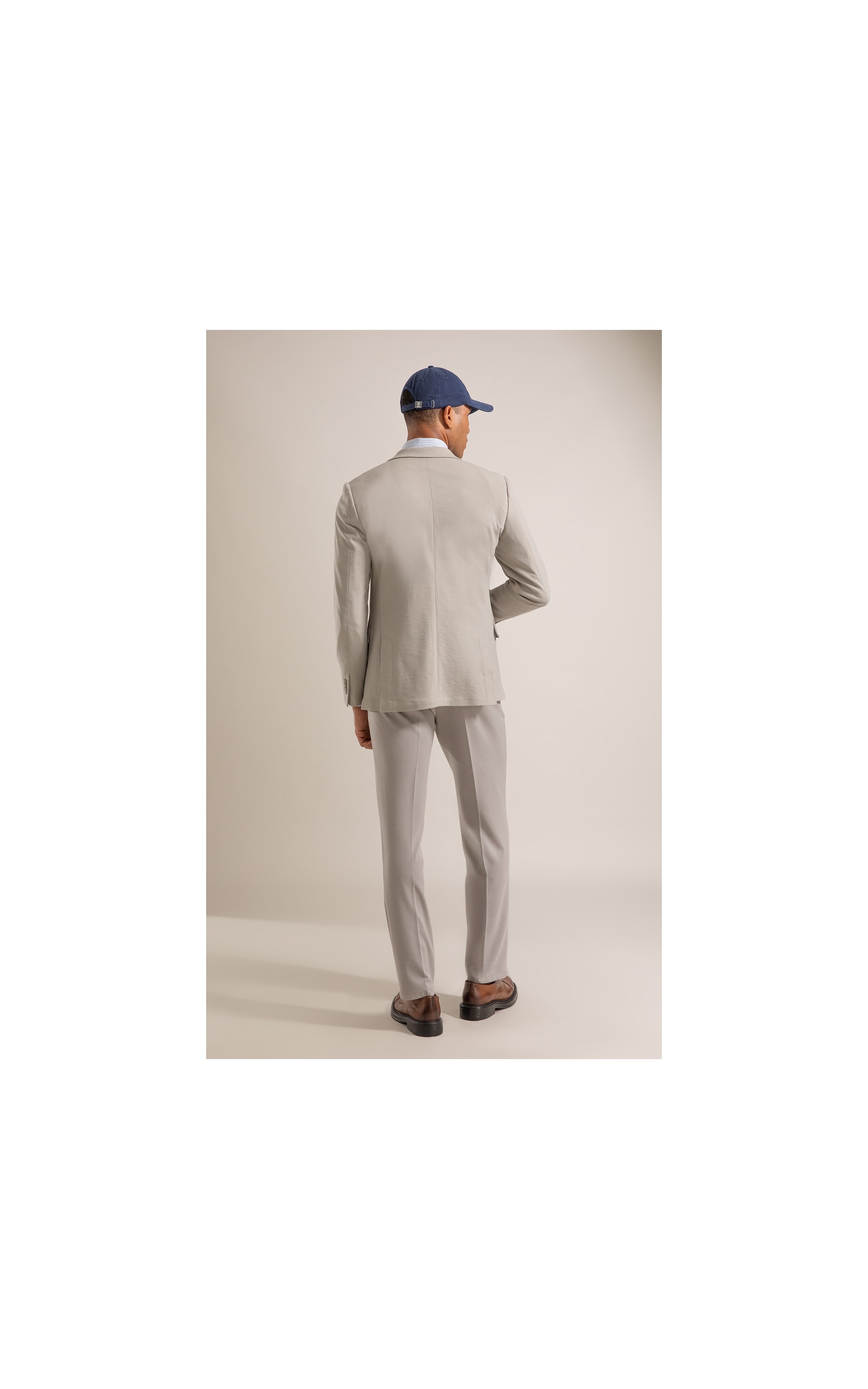 Blazer Interlock Knitted Cinza Claro
