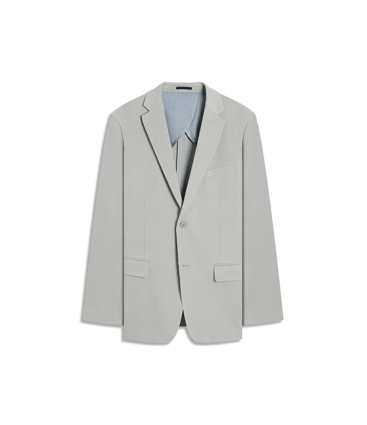 Blazer Interlock Knitted Cinza Claro