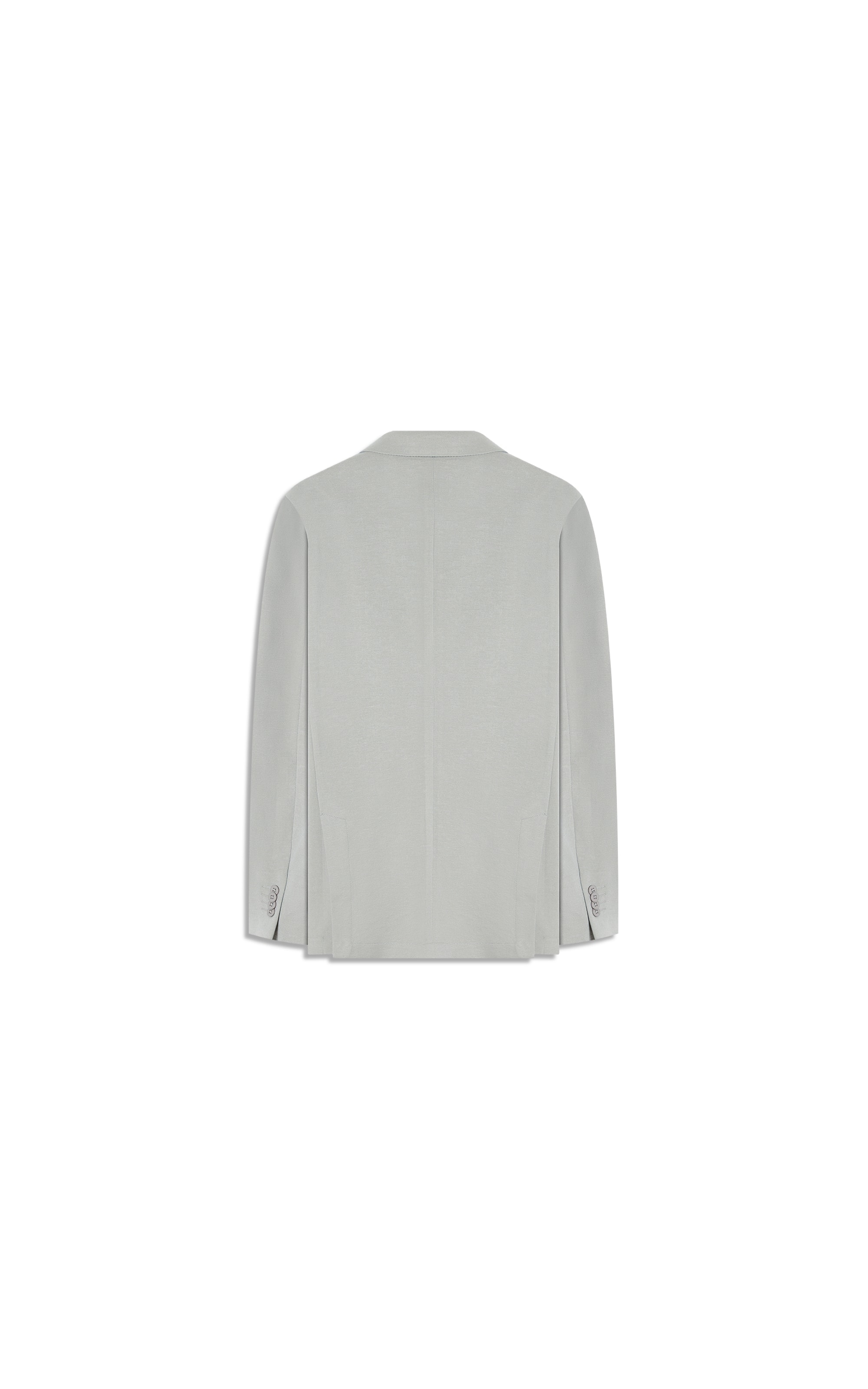 Blazer Interlock Knitted Cinza Claro