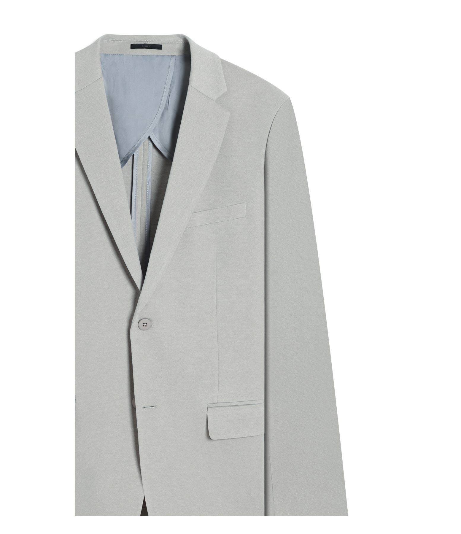 Blazer Interlock Knitted Cinza Claro