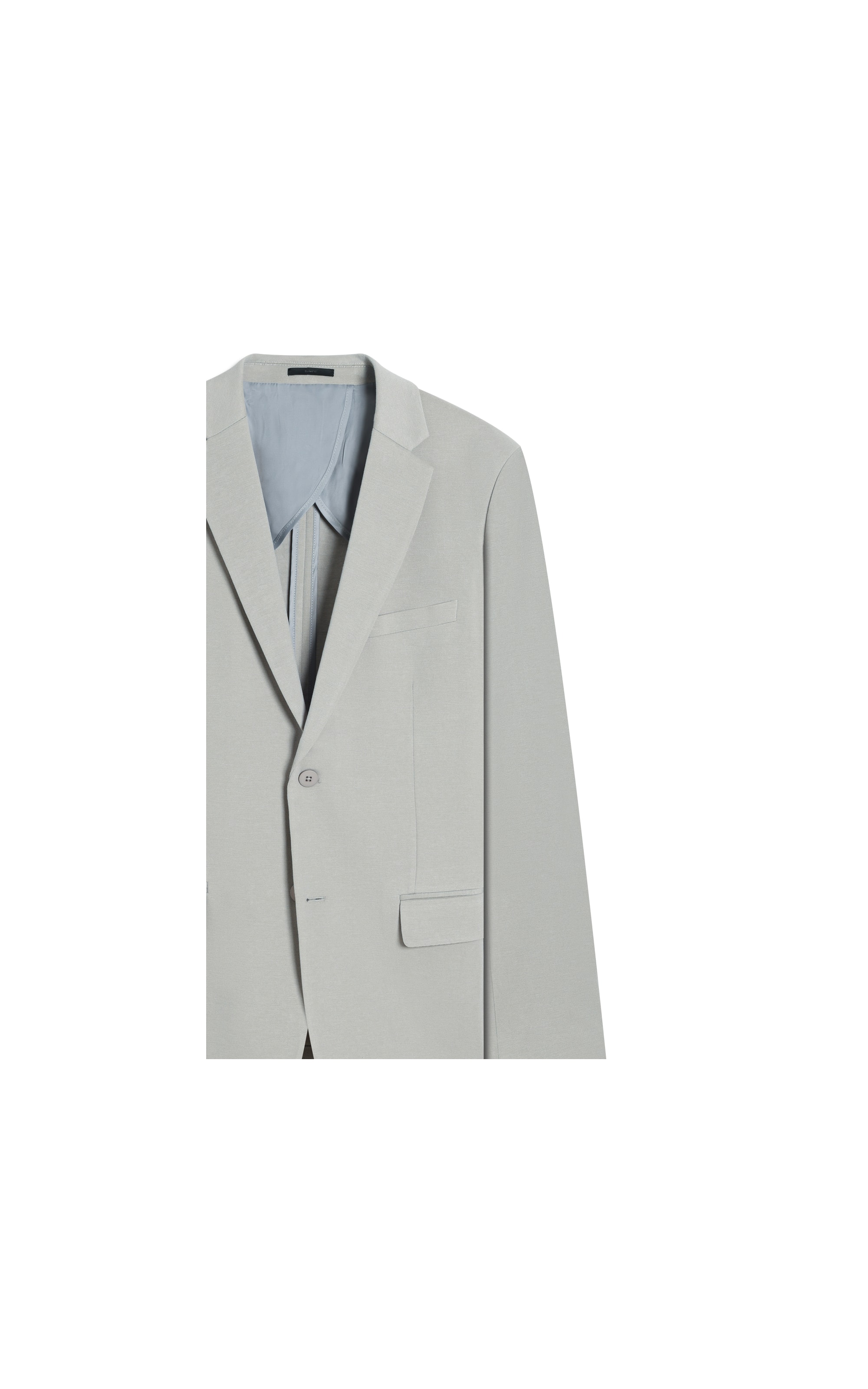Blazer Interlock Knitted Cinza Claro