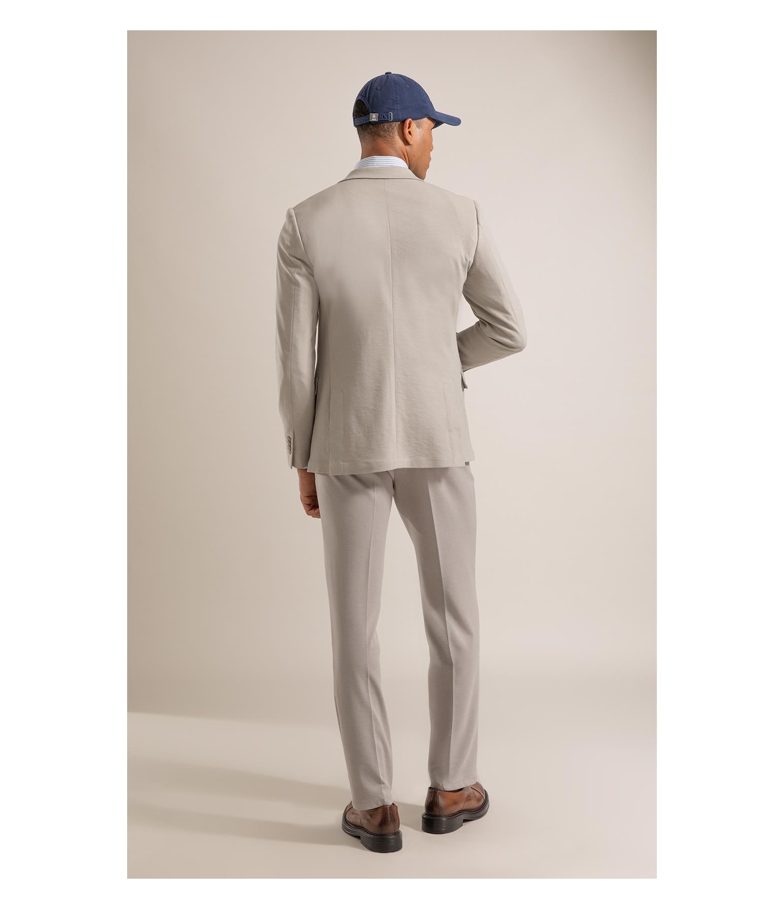 Blazer Interlock Knitted Cinza Claro