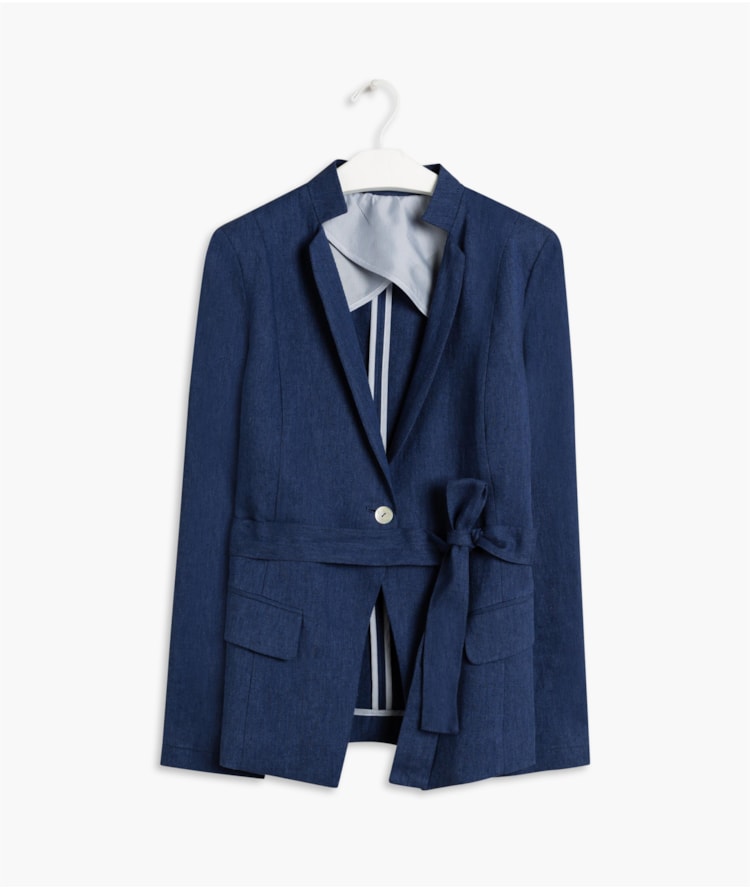 Blazer Linho  Caicaras Azul Marinho