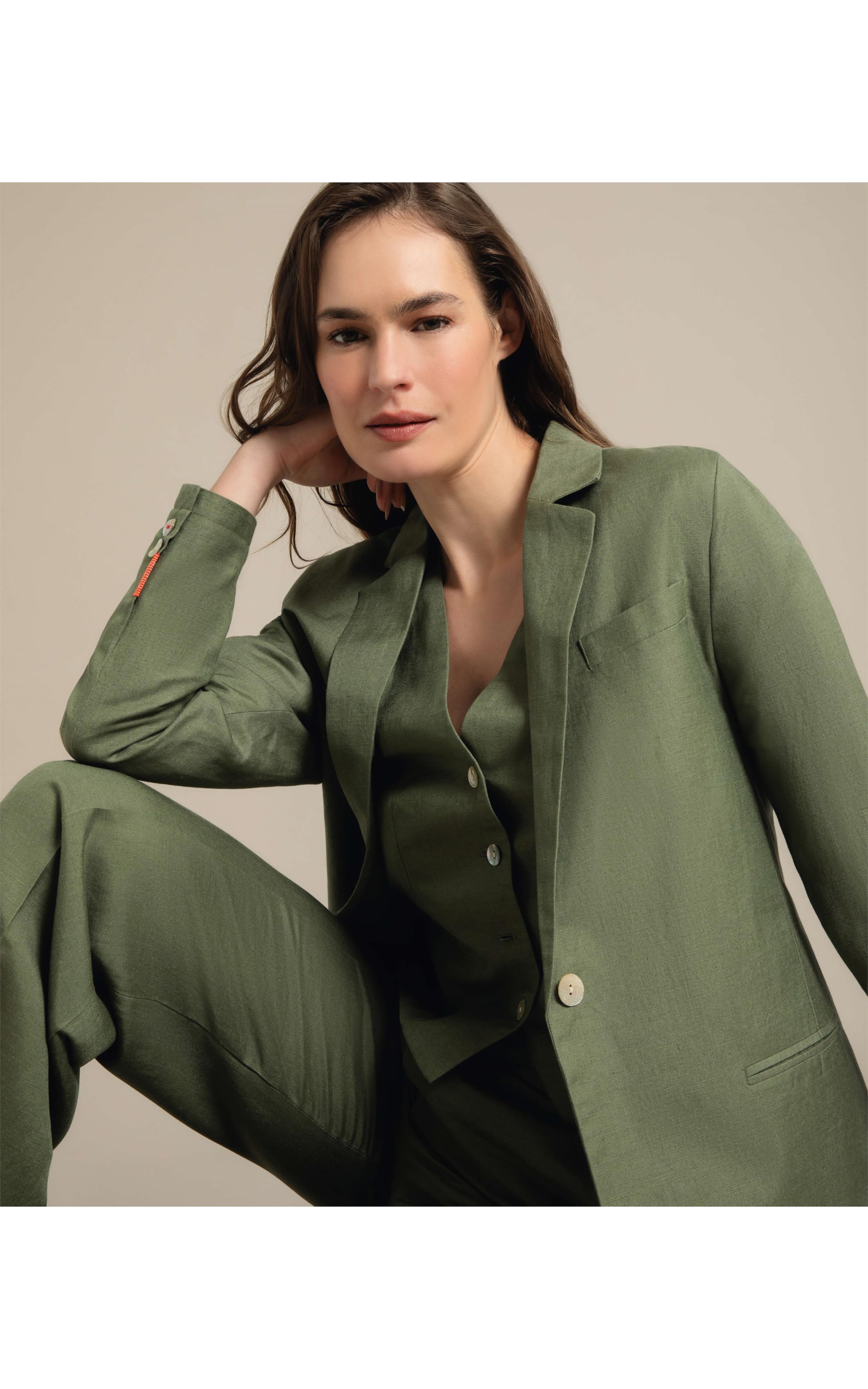 Blazer Linho  Felix Verde Militar