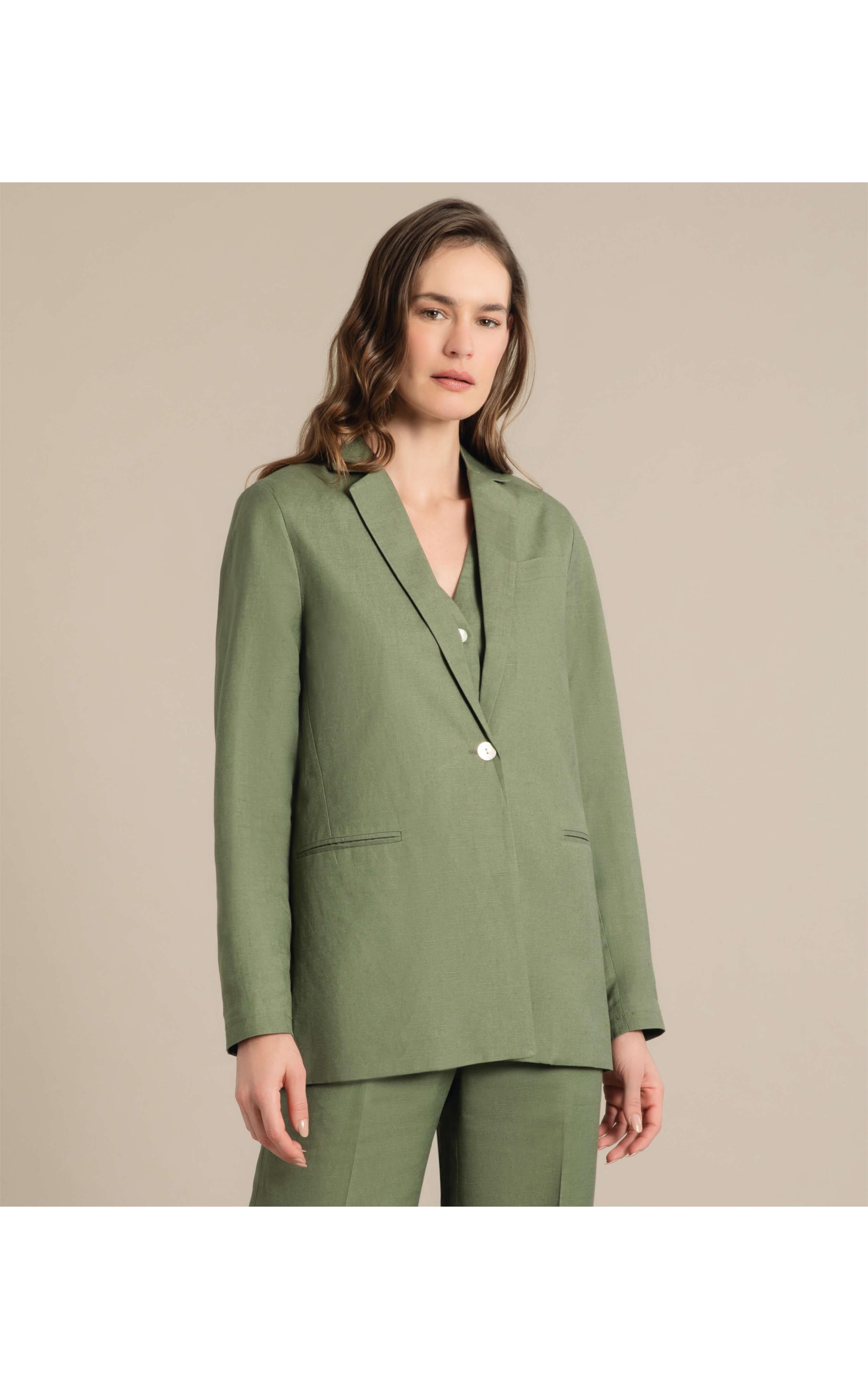 Blazer Linho  Felix Verde Militar