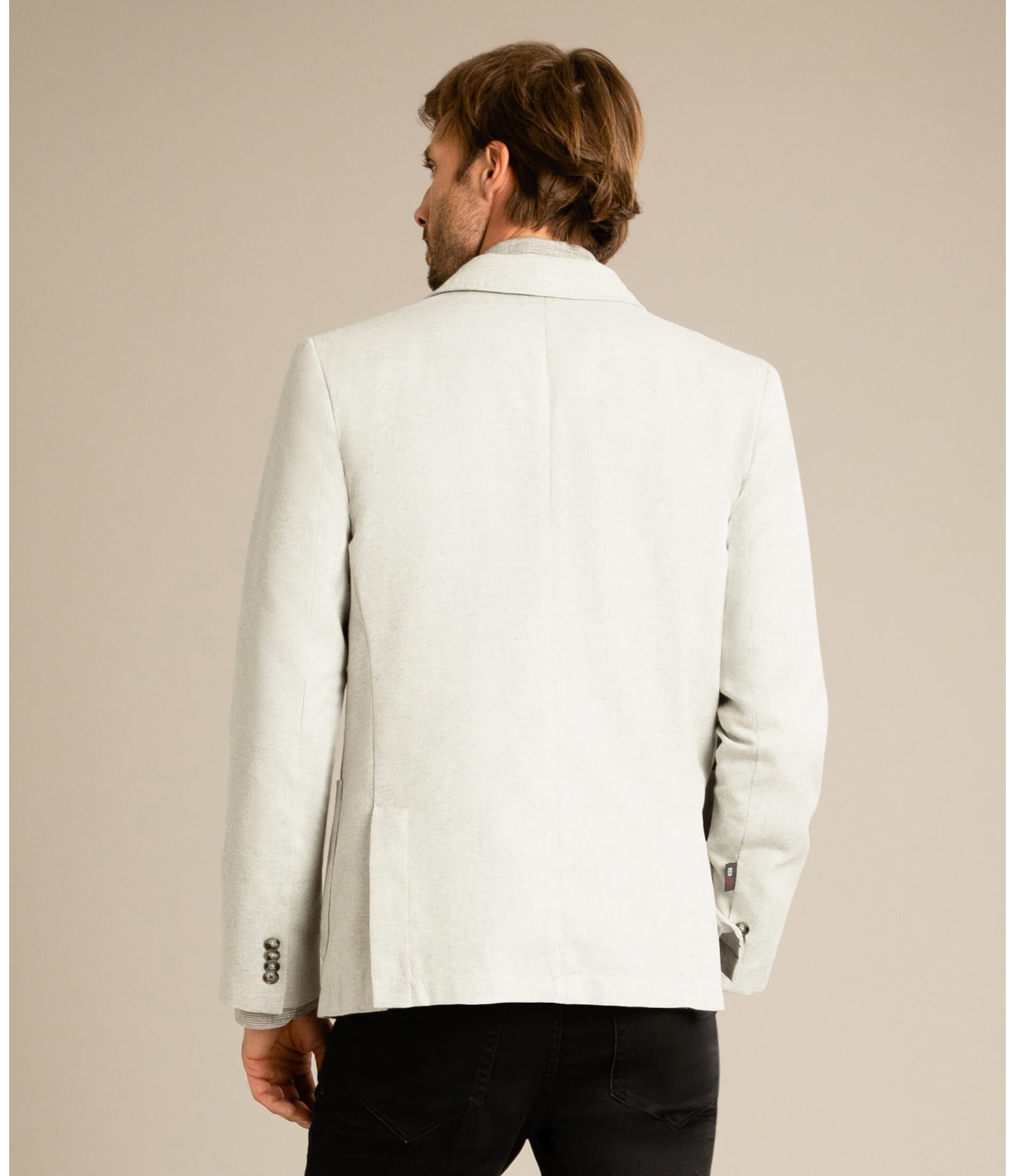 Blazer Linho  Fish Bone Silver Gray