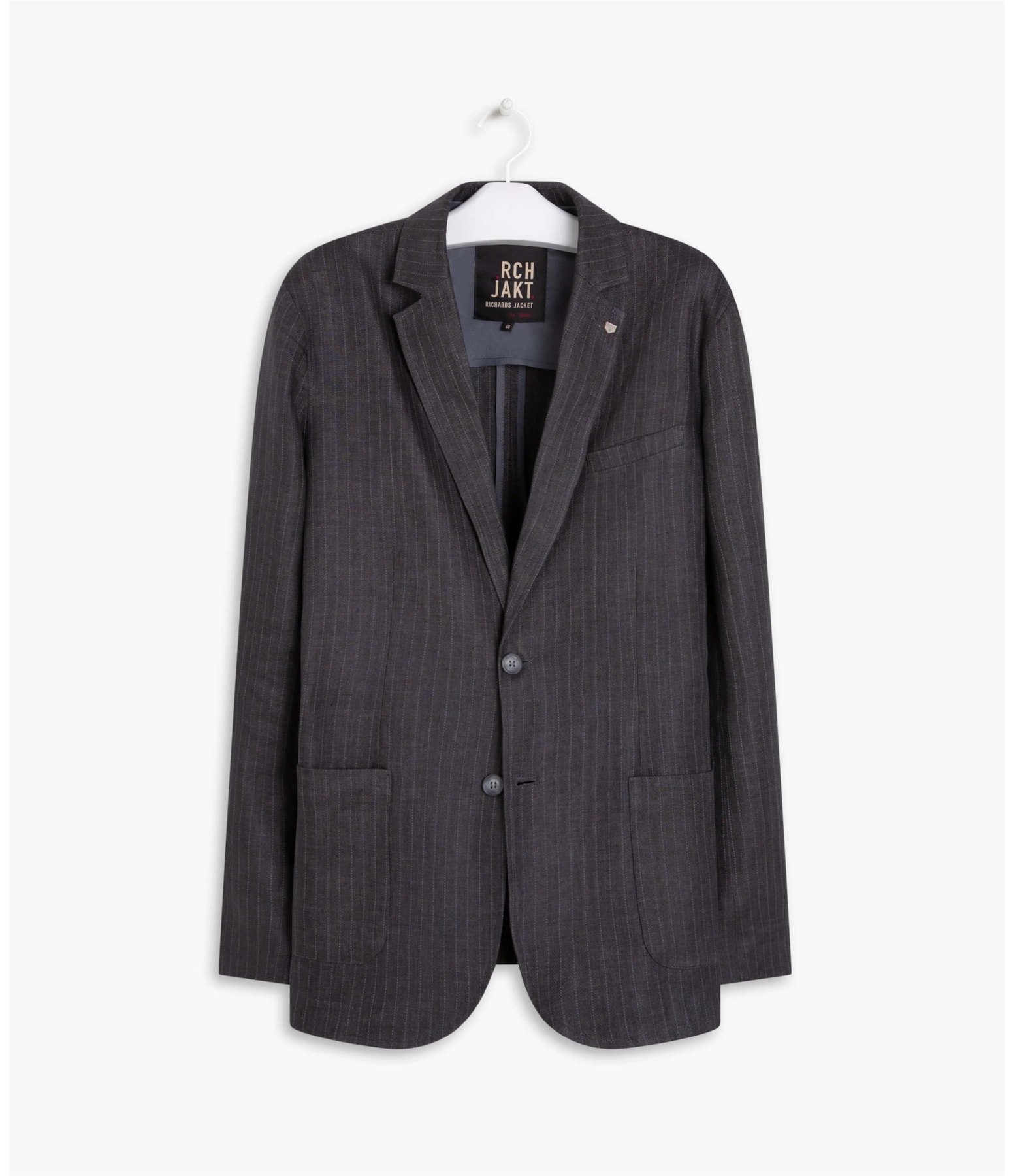Blazer Linho  Herringbone  Chumbo Mescla