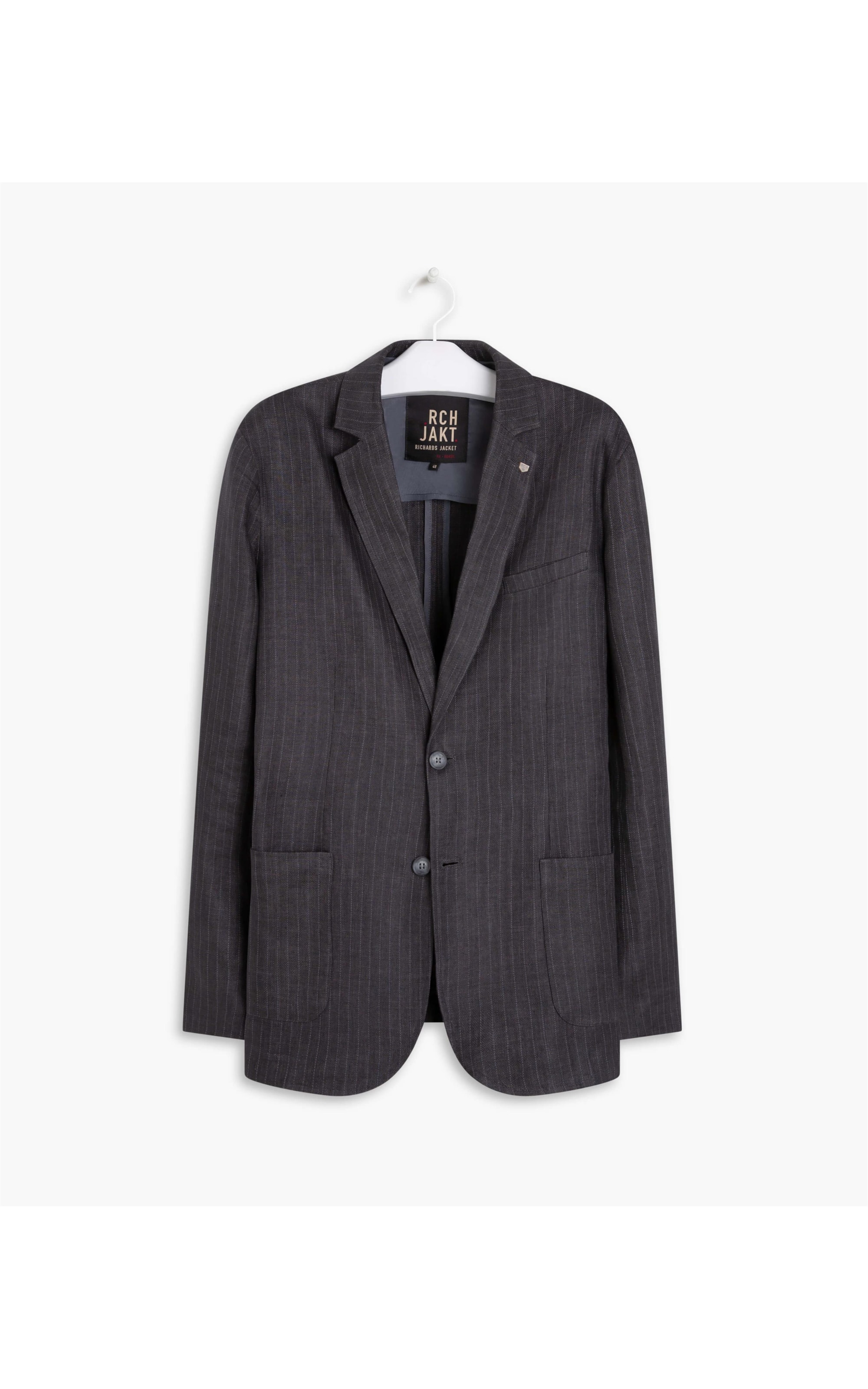 Blazer Linho  Herringbone  Chumbo Mescla