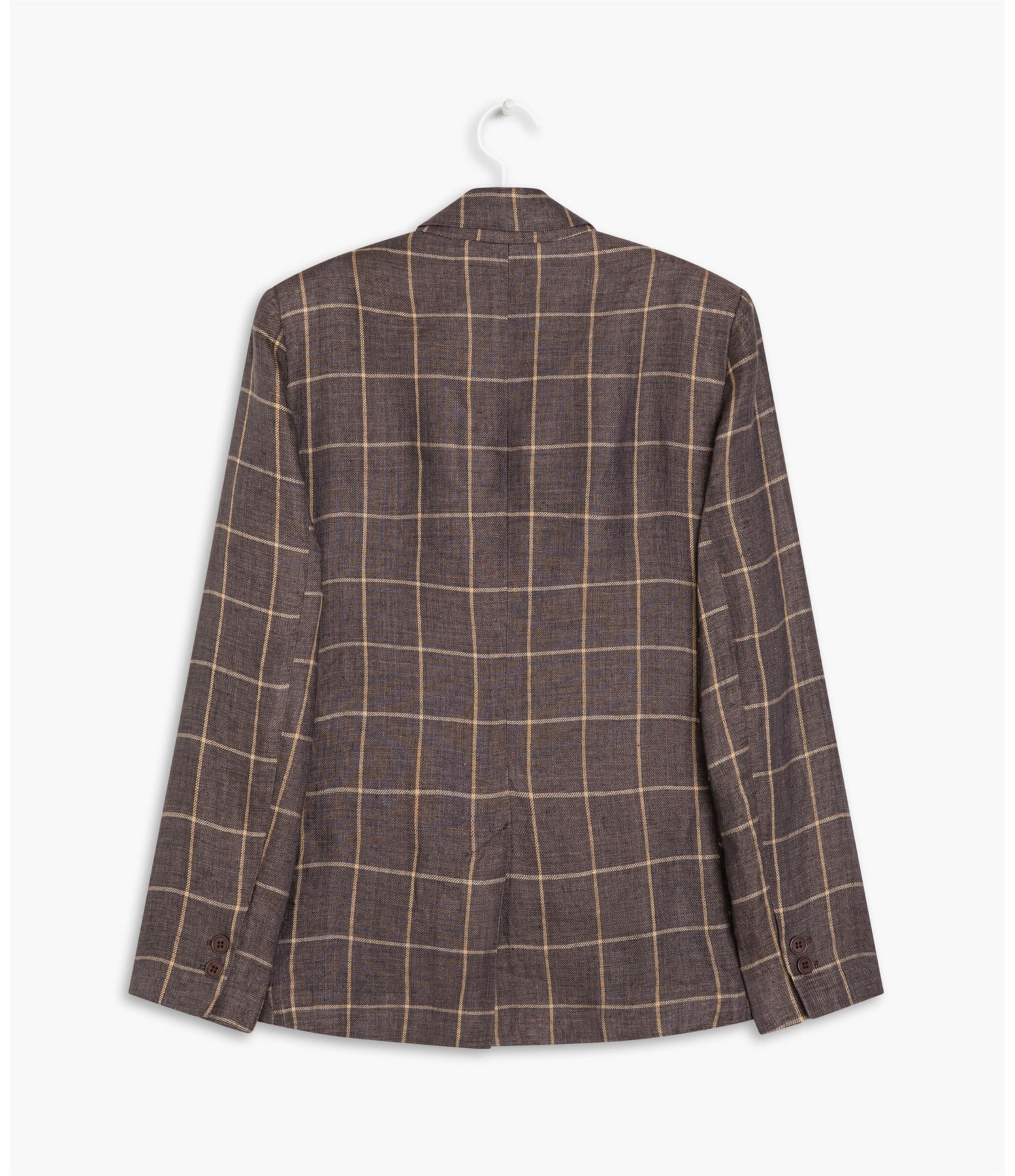 Blazer Linho  House Checks Marrom