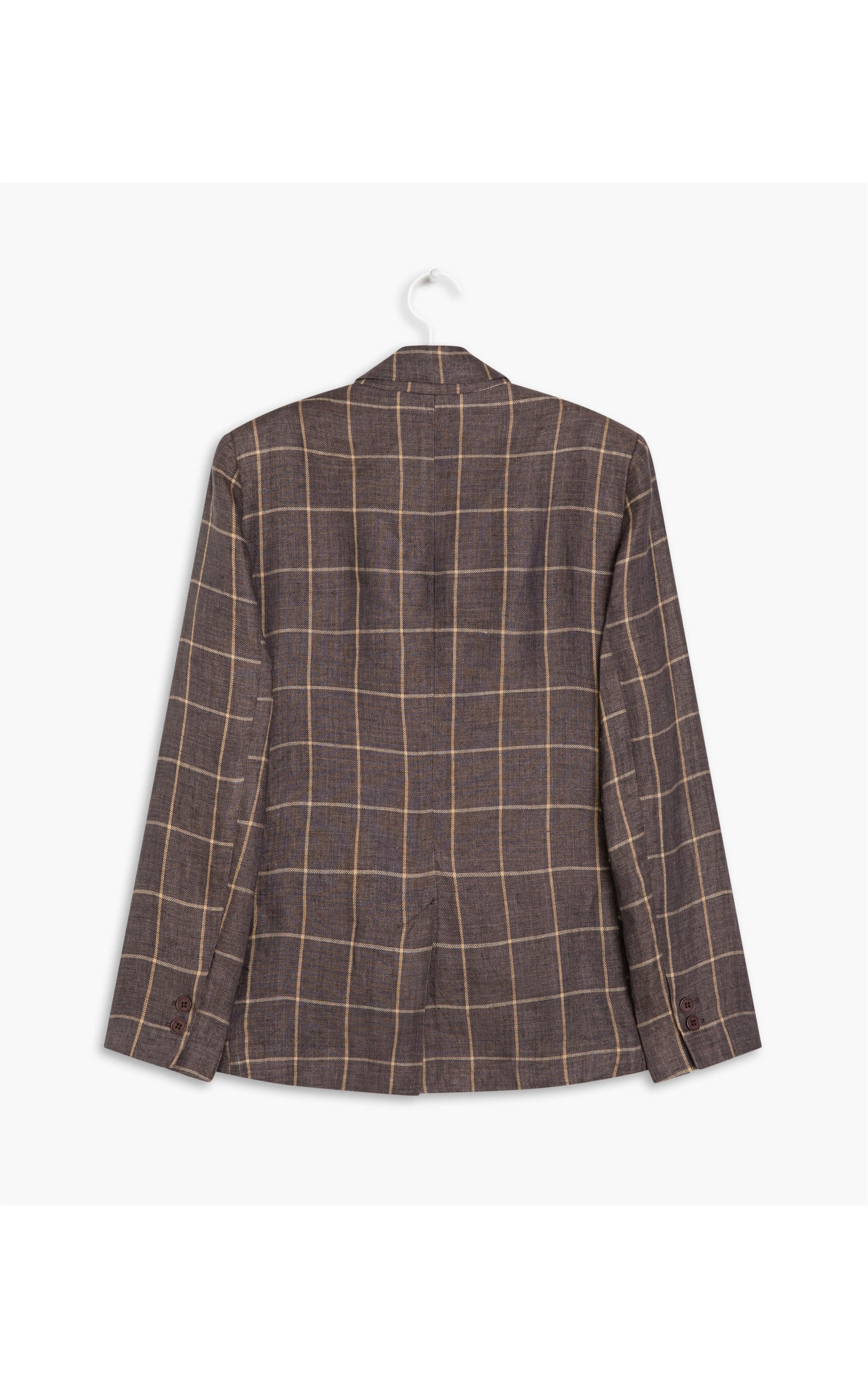 Blazer Linho  House Checks Marrom
