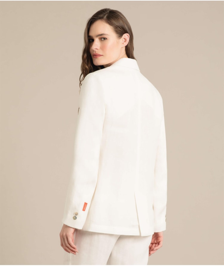 Blazer Linho  House Fishbone Branco