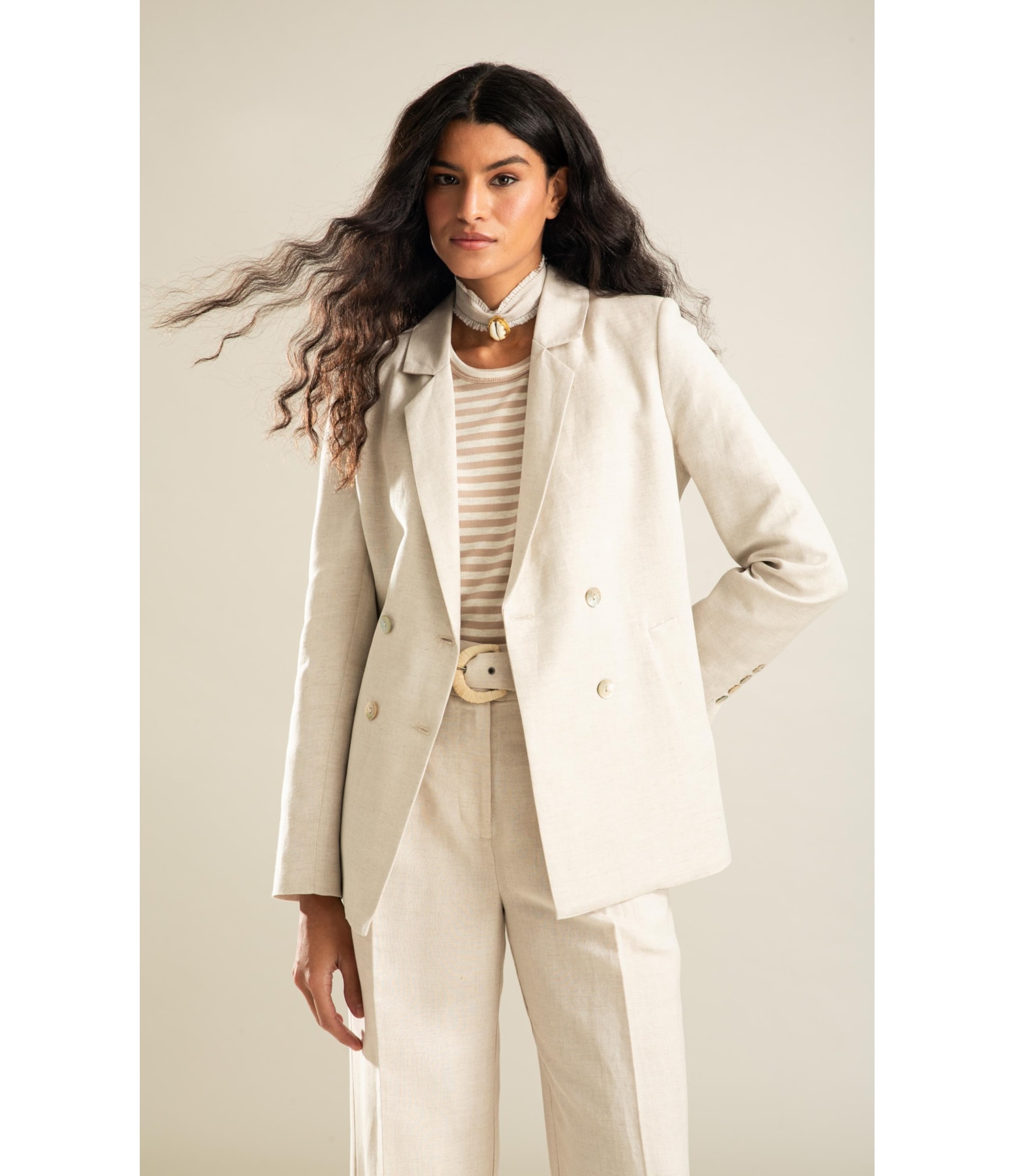 Blazer Linho  Mari Natural