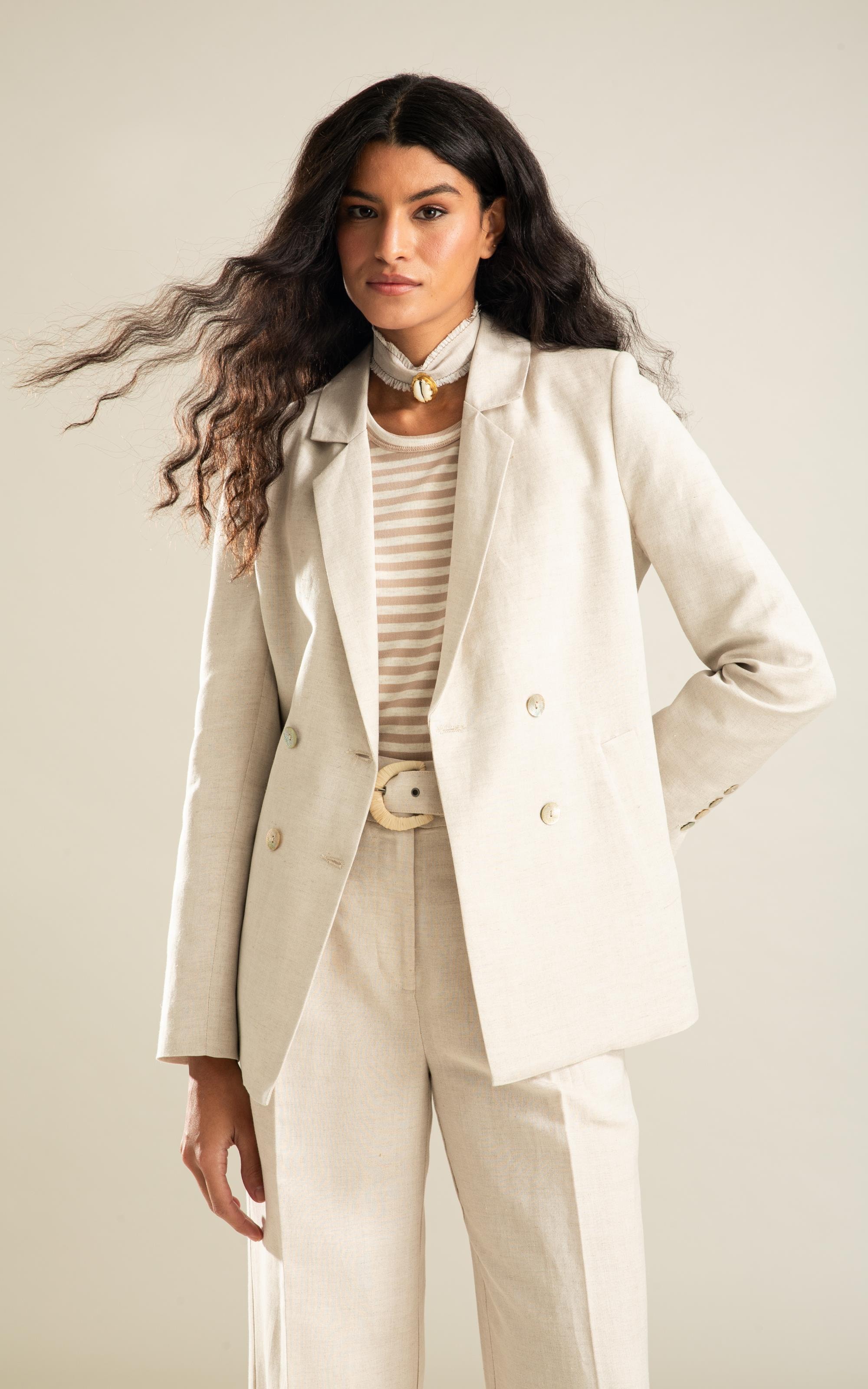 Blazer Linho  Mari Natural