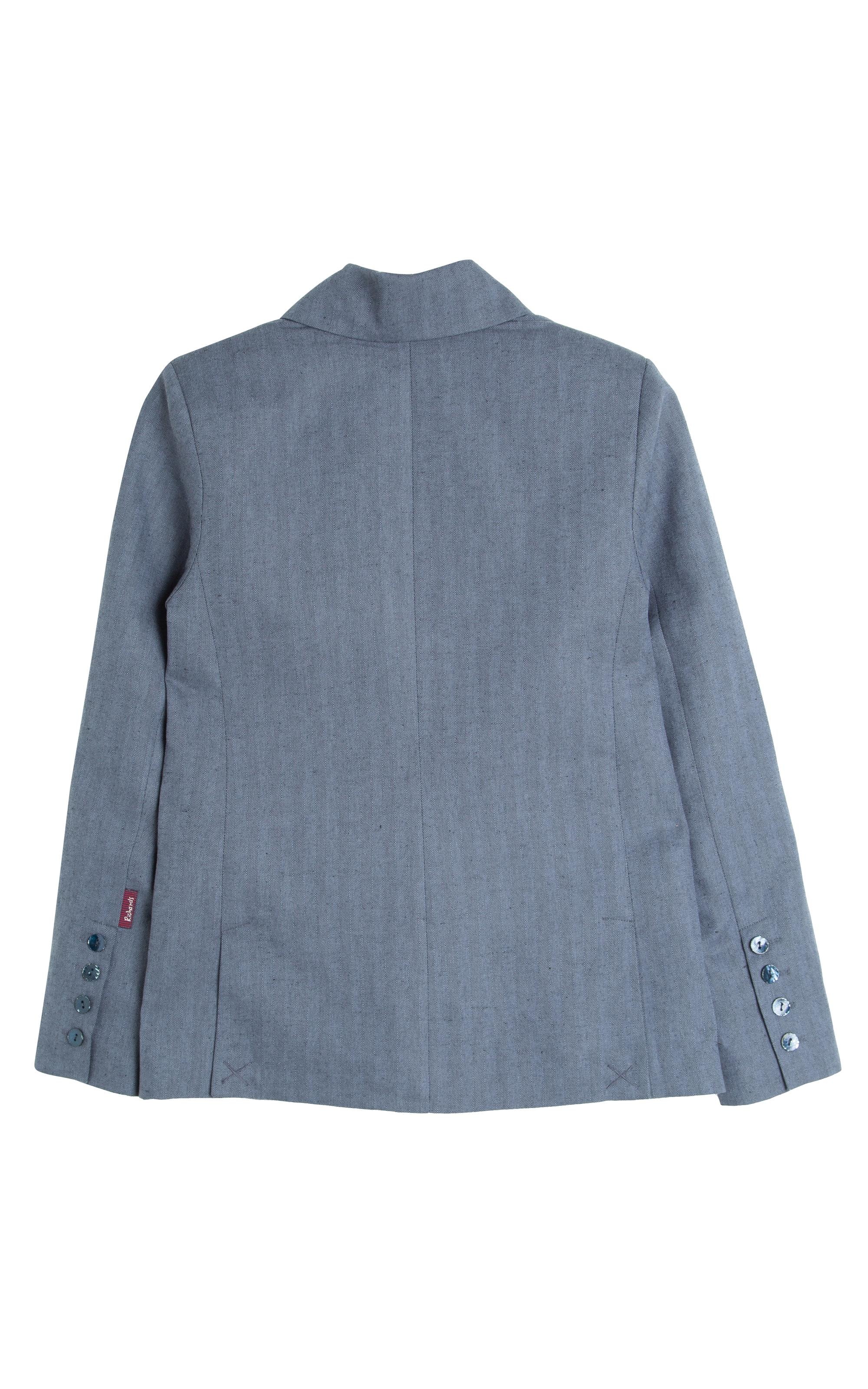 Blazer Linho  Milano Chevil Chumbo Mescla