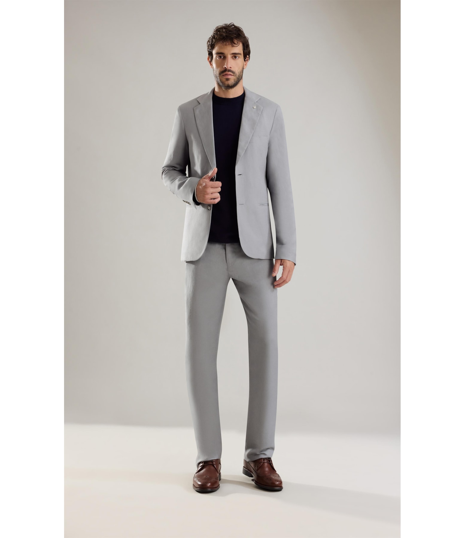 Blazer Linho  Tolit Cinza Medio
