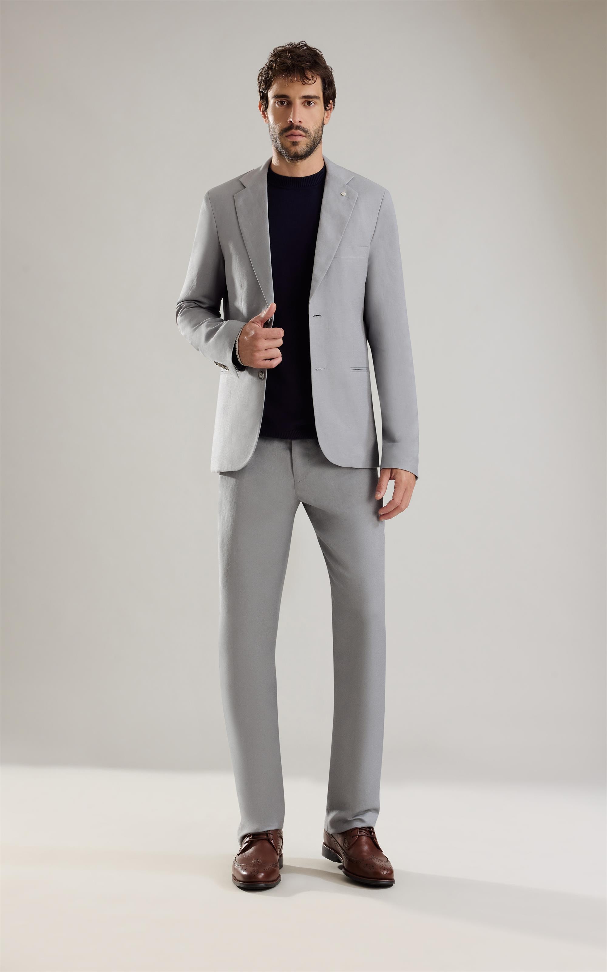 Blazer Linho  Tolit Cinza Medio