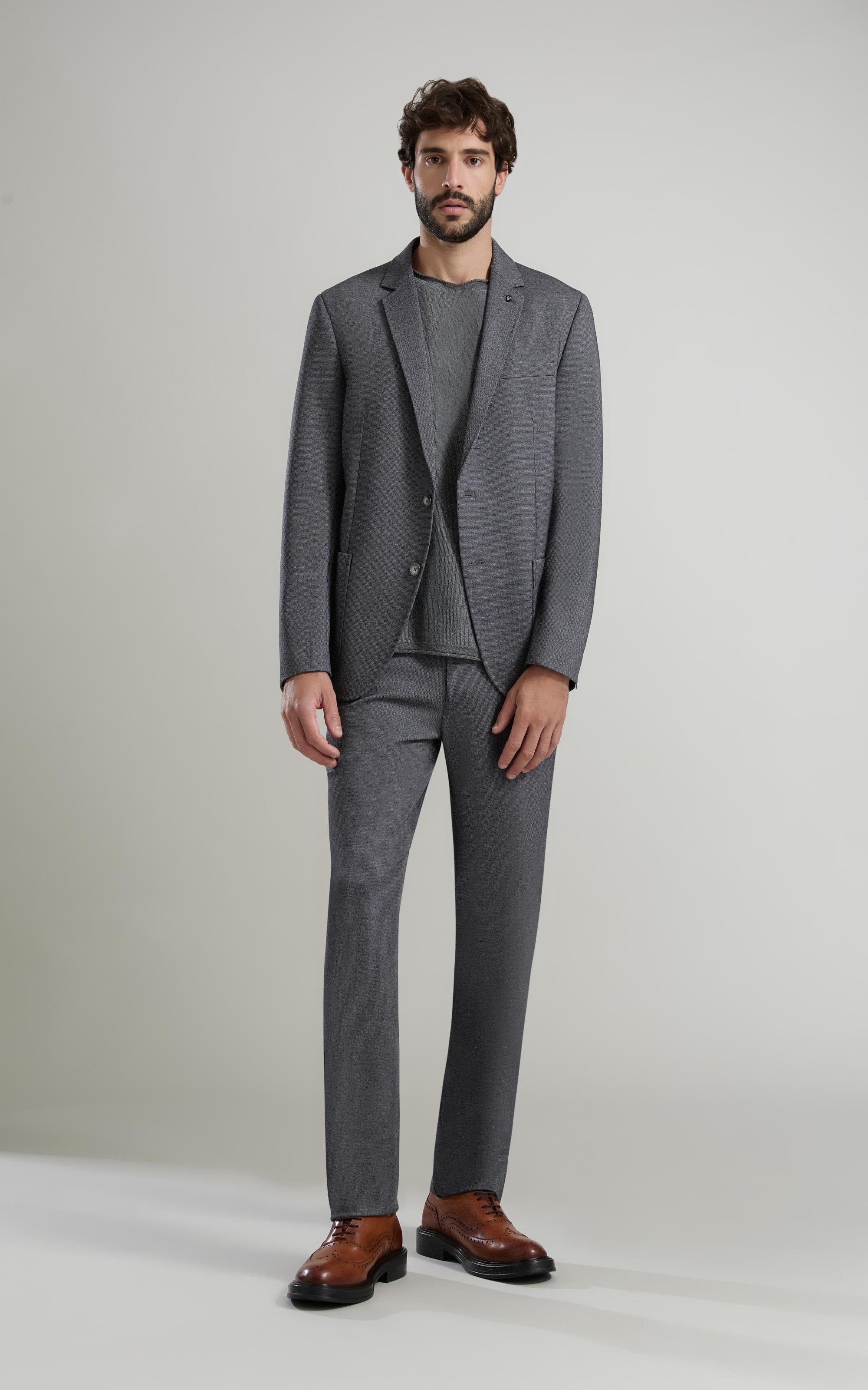 Blazer Malha Tessuto Grafite