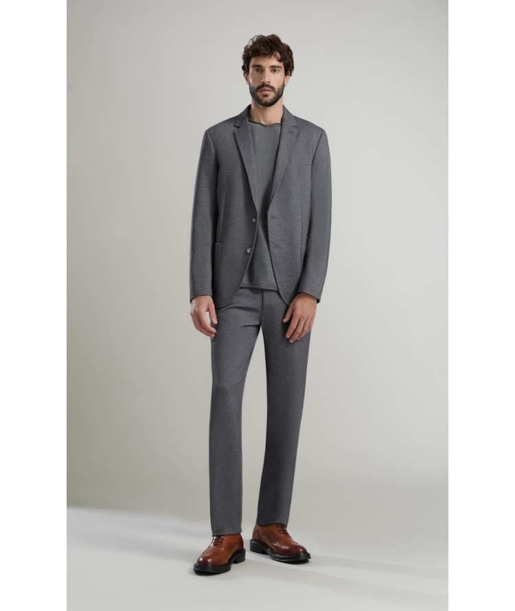 Blazer Malha Tessuto Grafite