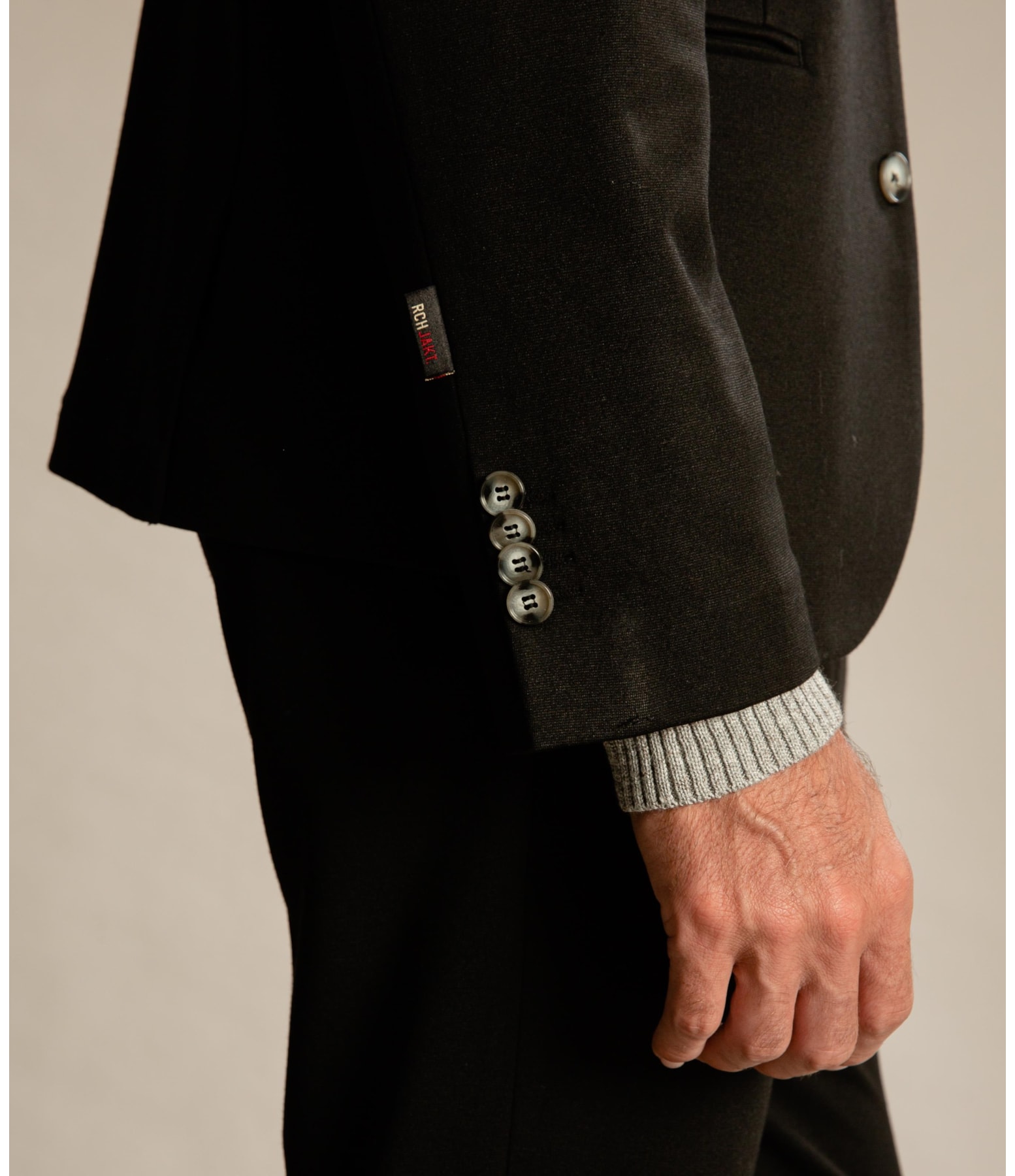 Blazer Ponto Roma Preto Mescla