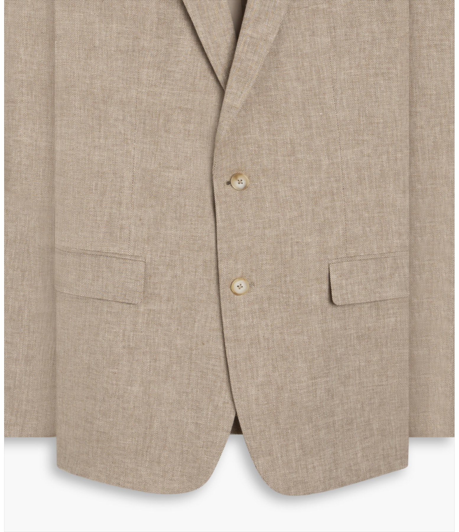 Blazer Puro Linho Chevron Caqui