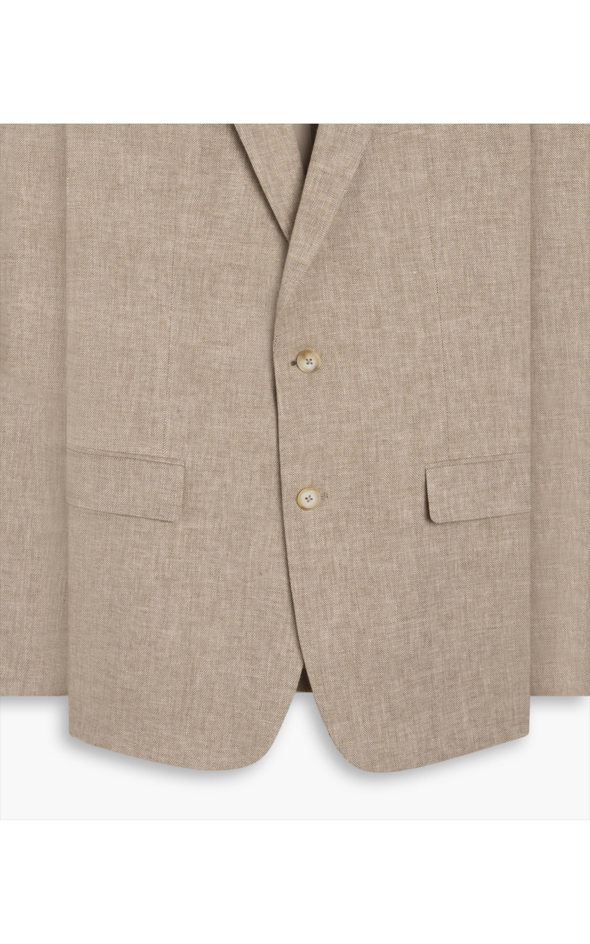 Blazer Puro Linho Chevron Caqui