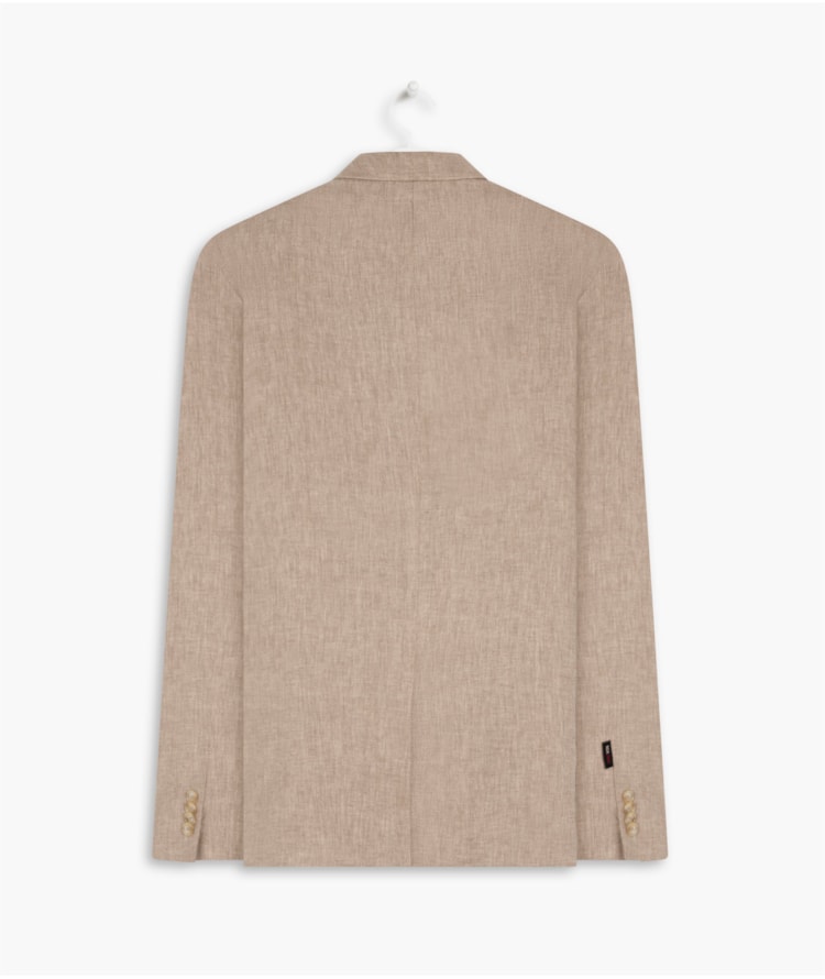 Blazer Puro Linho Chevron Caqui